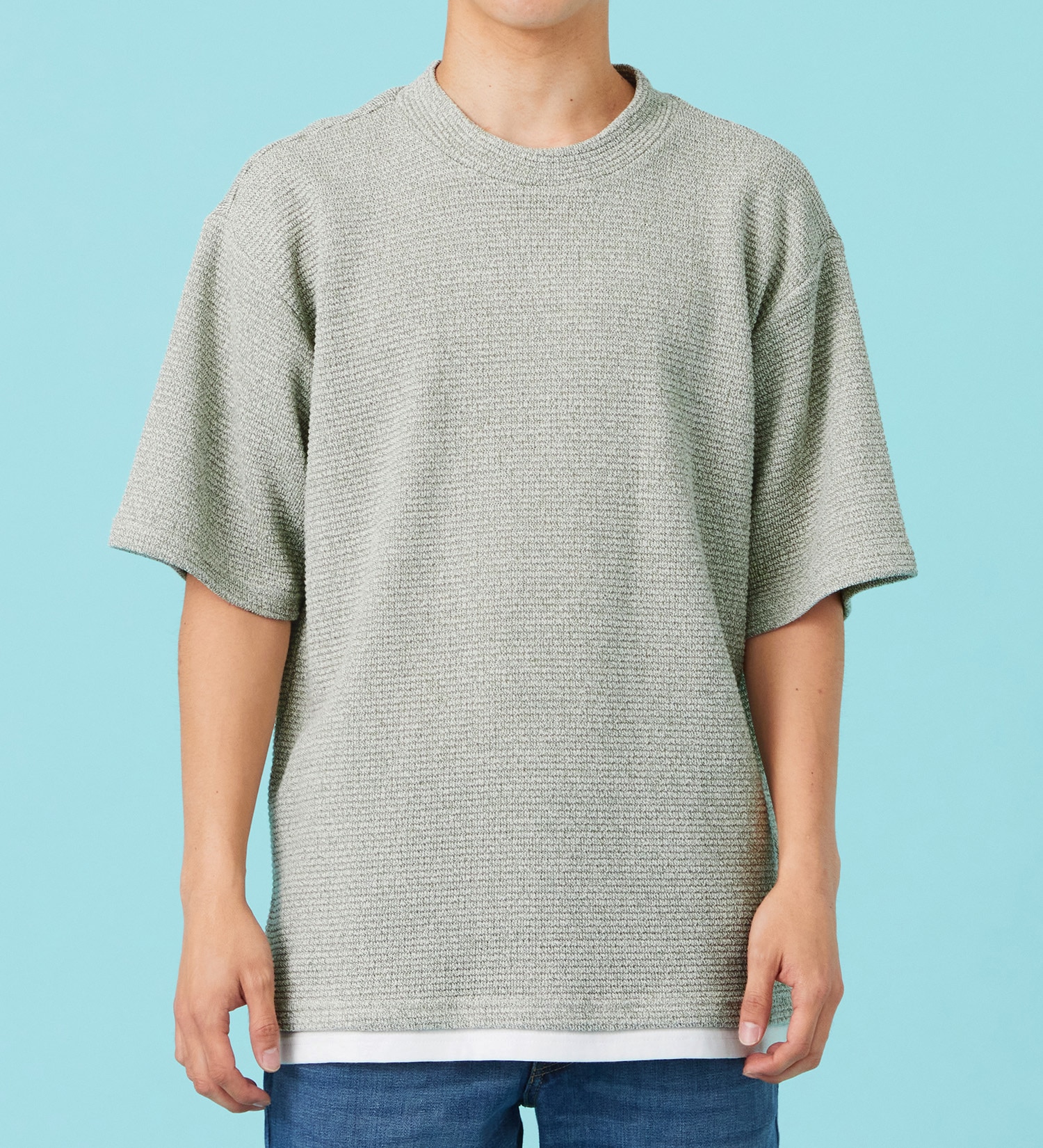 EDWIN(エドウイン)の【ポイントアップ対象】モックネックTシャツ【アウトレット店舗・WEB限定商品】|トップス/Tシャツ/カットソー/メンズ|グリーン
