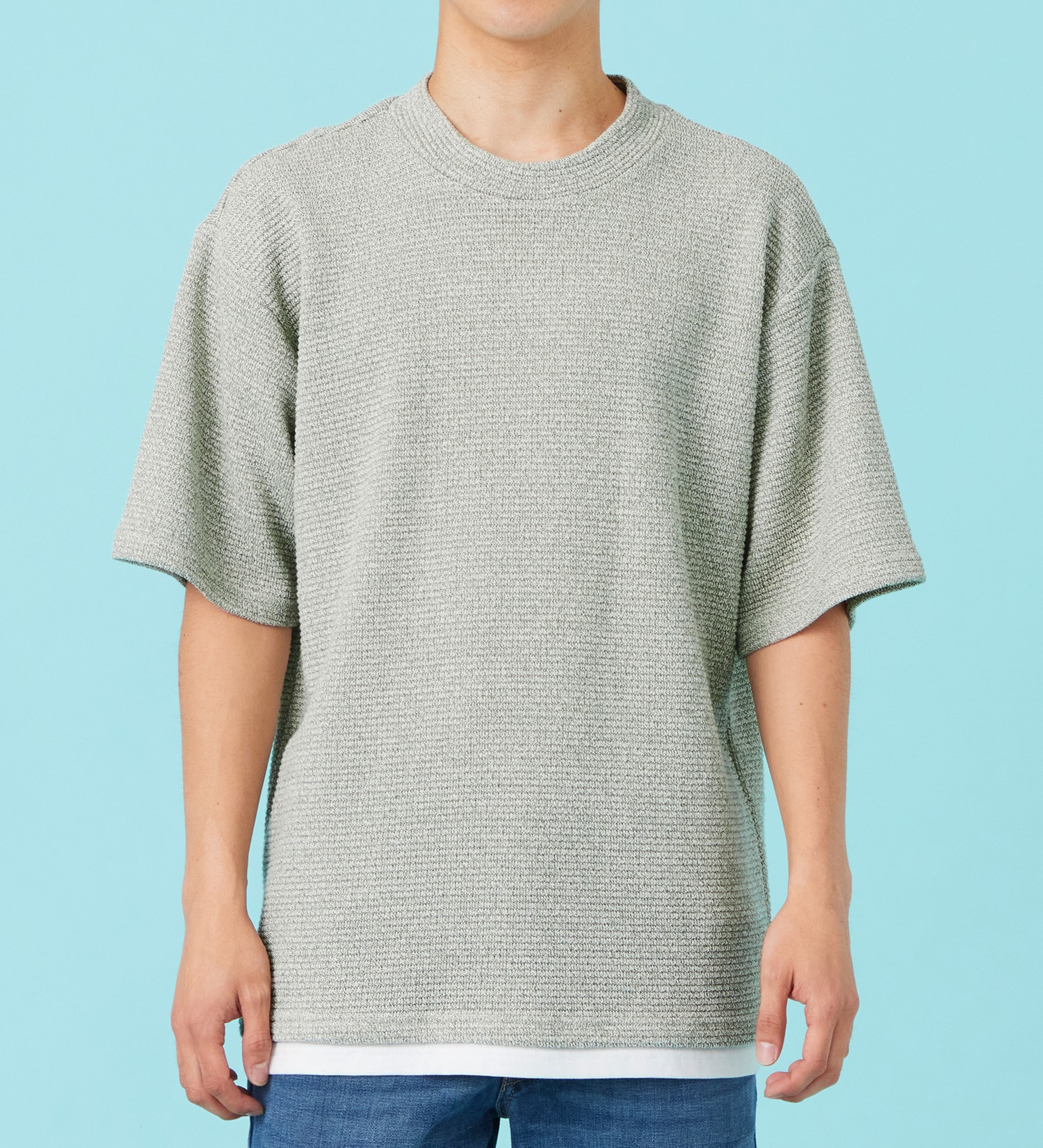 EDWIN(エドウイン)の【ポイントアップ対象】モックネックTシャツ【アウトレット店舗・WEB限定商品】|トップス/Tシャツ/カットソー/メンズ|グリーン