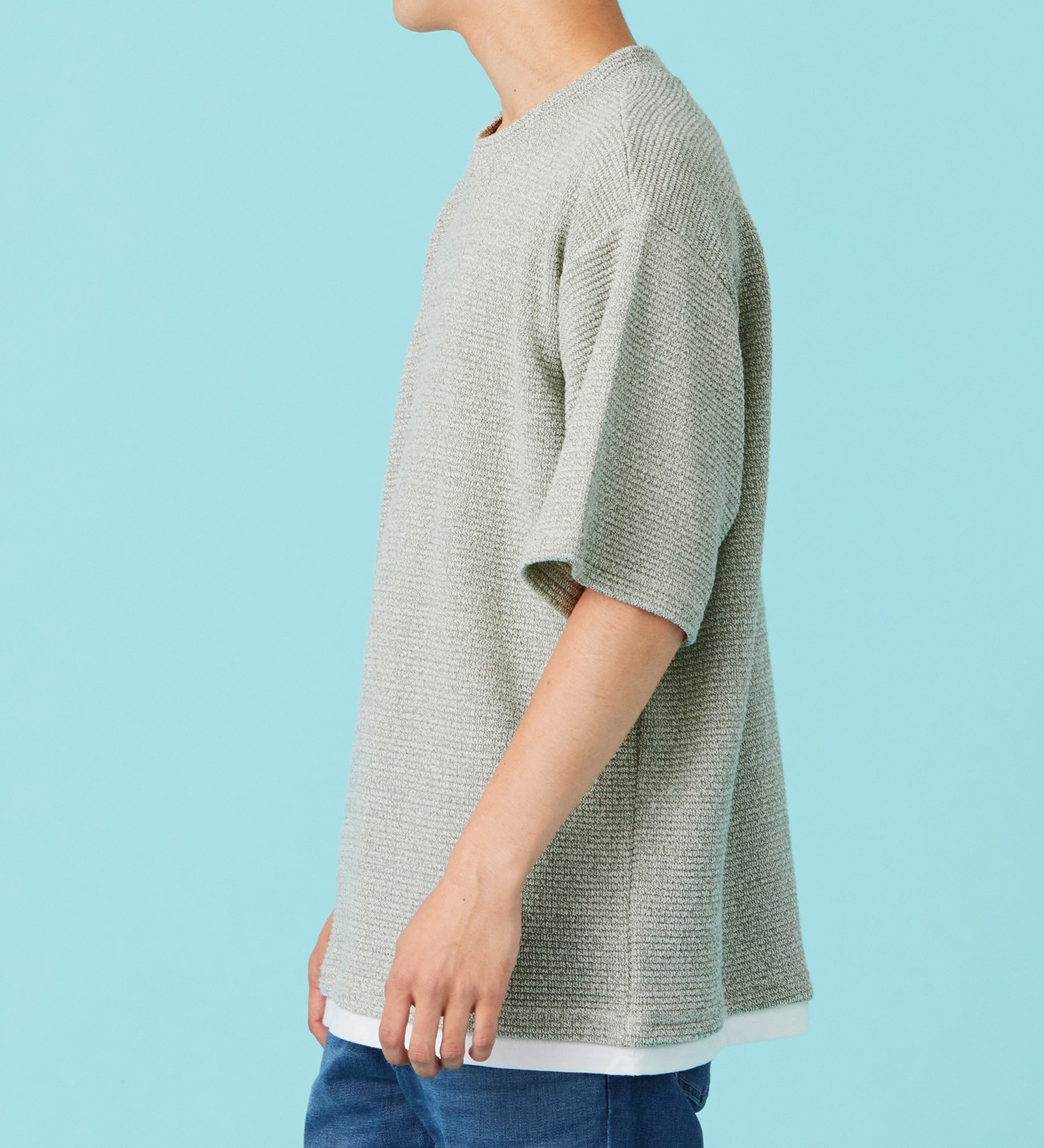 EDWIN(エドウイン)の【ポイントアップ対象】モックネックTシャツ【アウトレット店舗・WEB限定商品】|トップス/Tシャツ/カットソー/メンズ|グリーン
