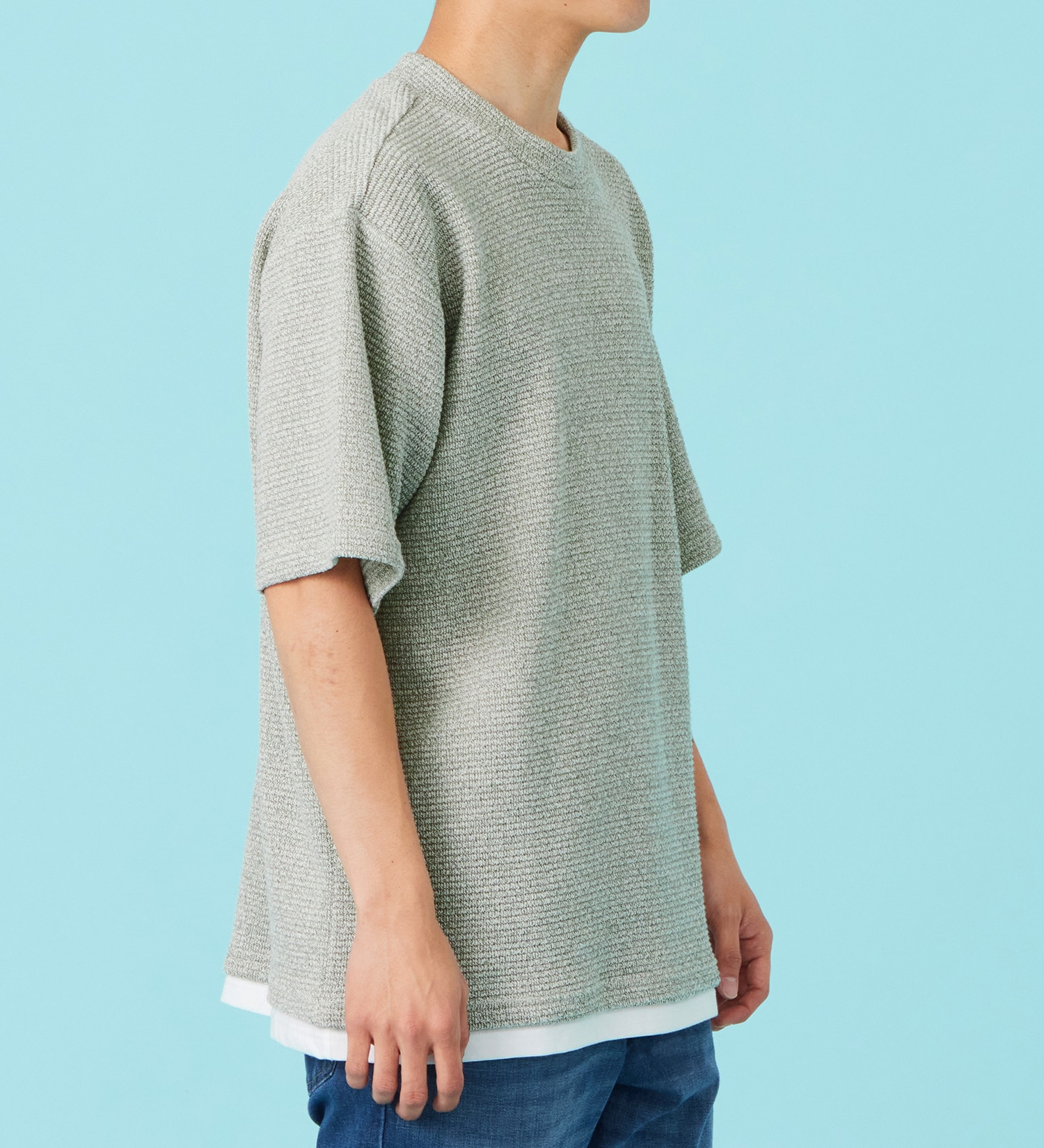 EDWIN(エドウイン)の【ポイントアップ対象】モックネックTシャツ【アウトレット店舗・WEB限定商品】|トップス/Tシャツ/カットソー/メンズ|グリーン