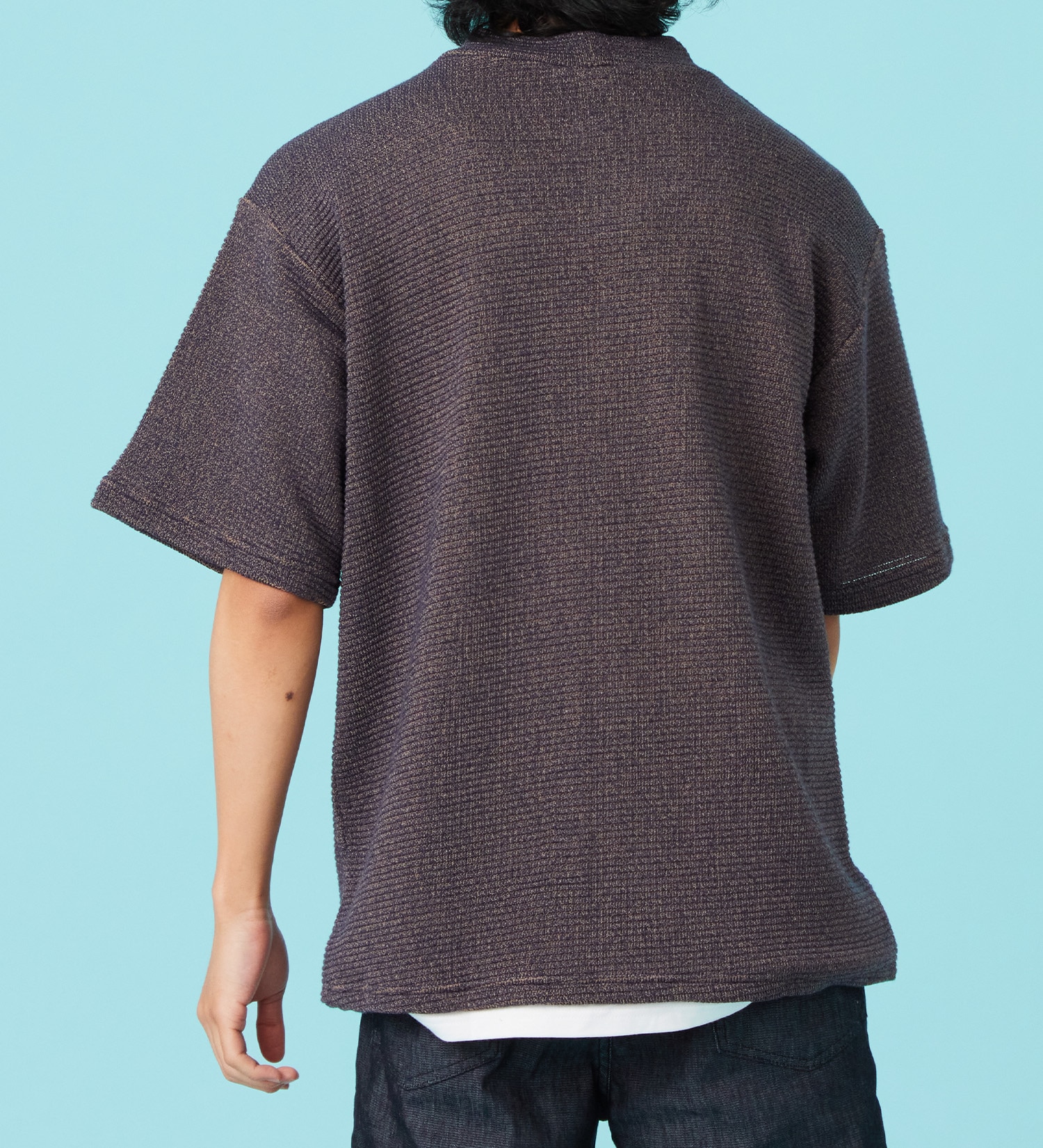 EDWIN(エドウイン)のフェイクレイヤード モックネックTシャツ【アウトレット店舗・WEB限定商品】|トップス/Tシャツ/カットソー/メンズ|ネイビー