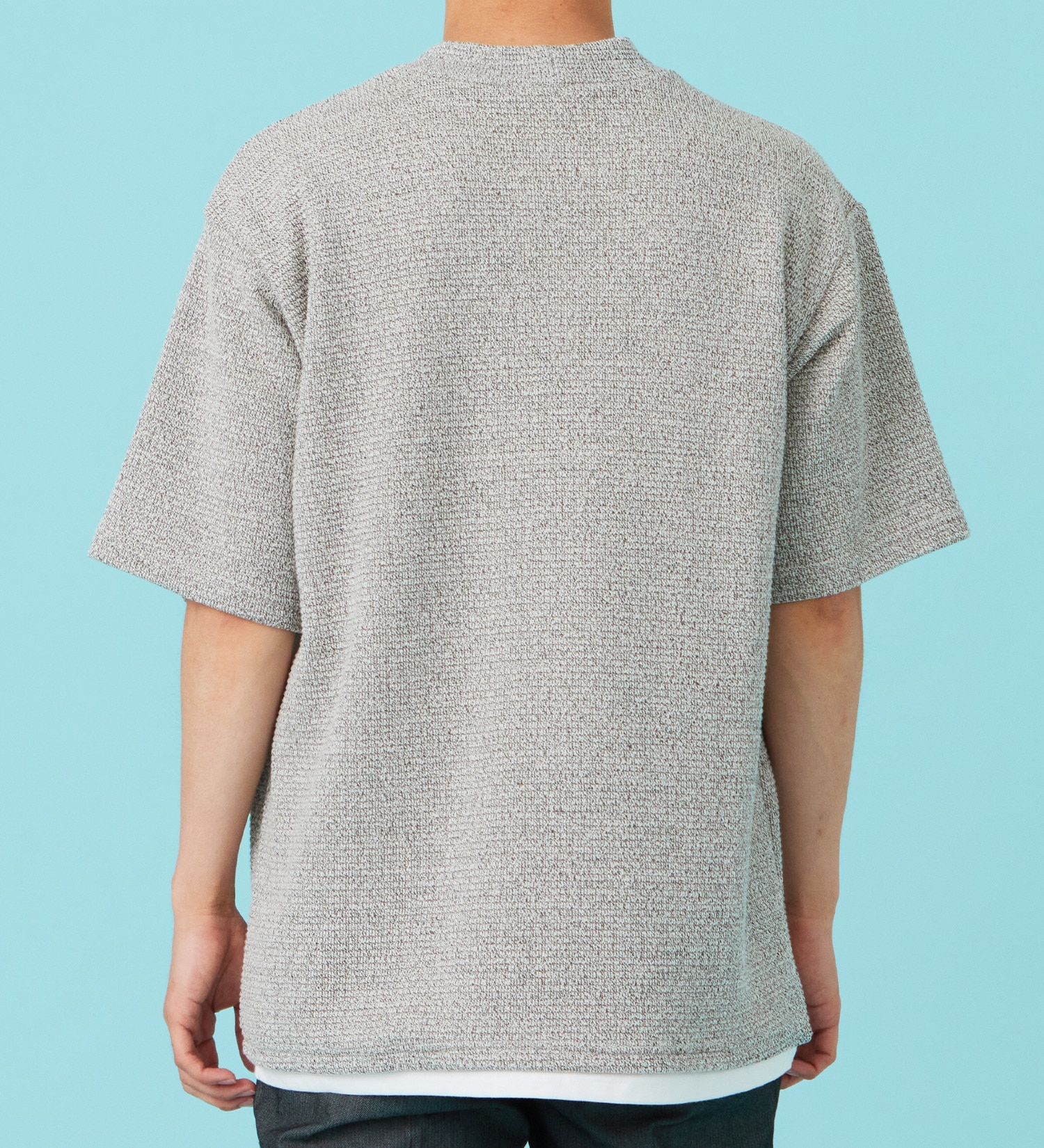 EDWIN(エドウイン)のフェイクレイヤード モックネックTシャツ【アウトレット店舗・WEB限定商品】|トップス/Tシャツ/カットソー/メンズ|グレー