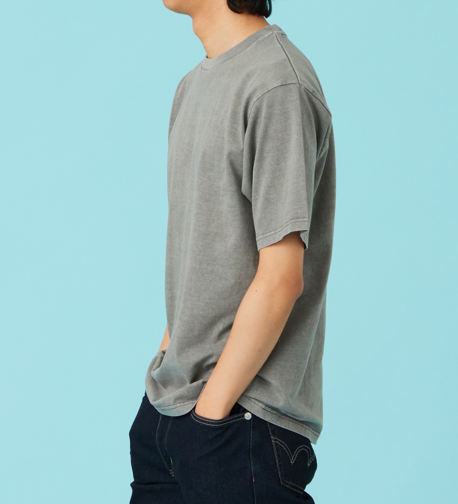 EDWIN(エドウイン)のピグメント 半袖Tシャツ【アウトレット店舗・WEB限定商品】|トップス/Tシャツ/カットソー/メンズ|グレー