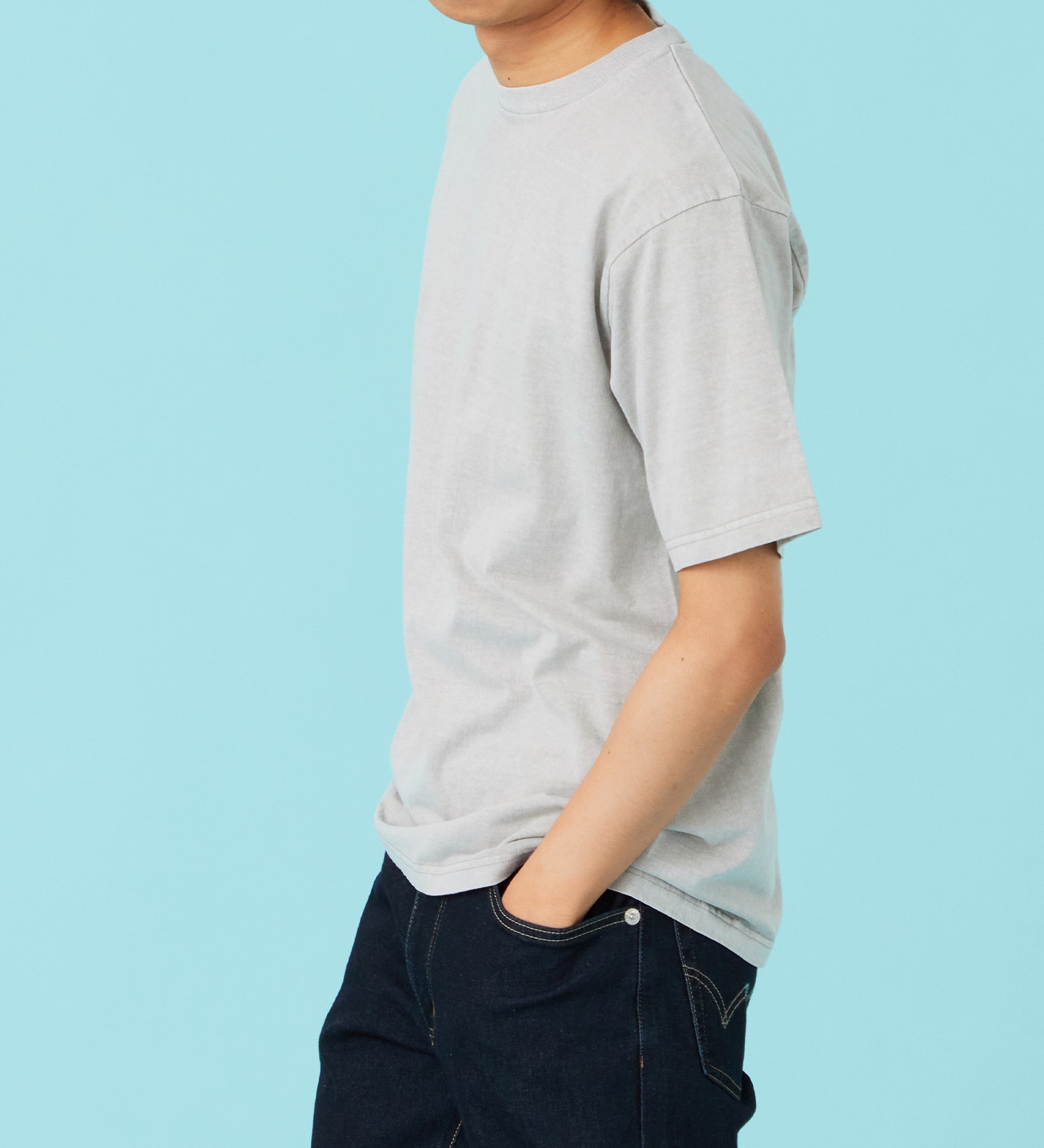 EDWIN(エドウイン)のピグメント 半袖Tシャツ【アウトレット店舗・WEB限定商品】|トップス/Tシャツ/カットソー/メンズ|ライトグレー