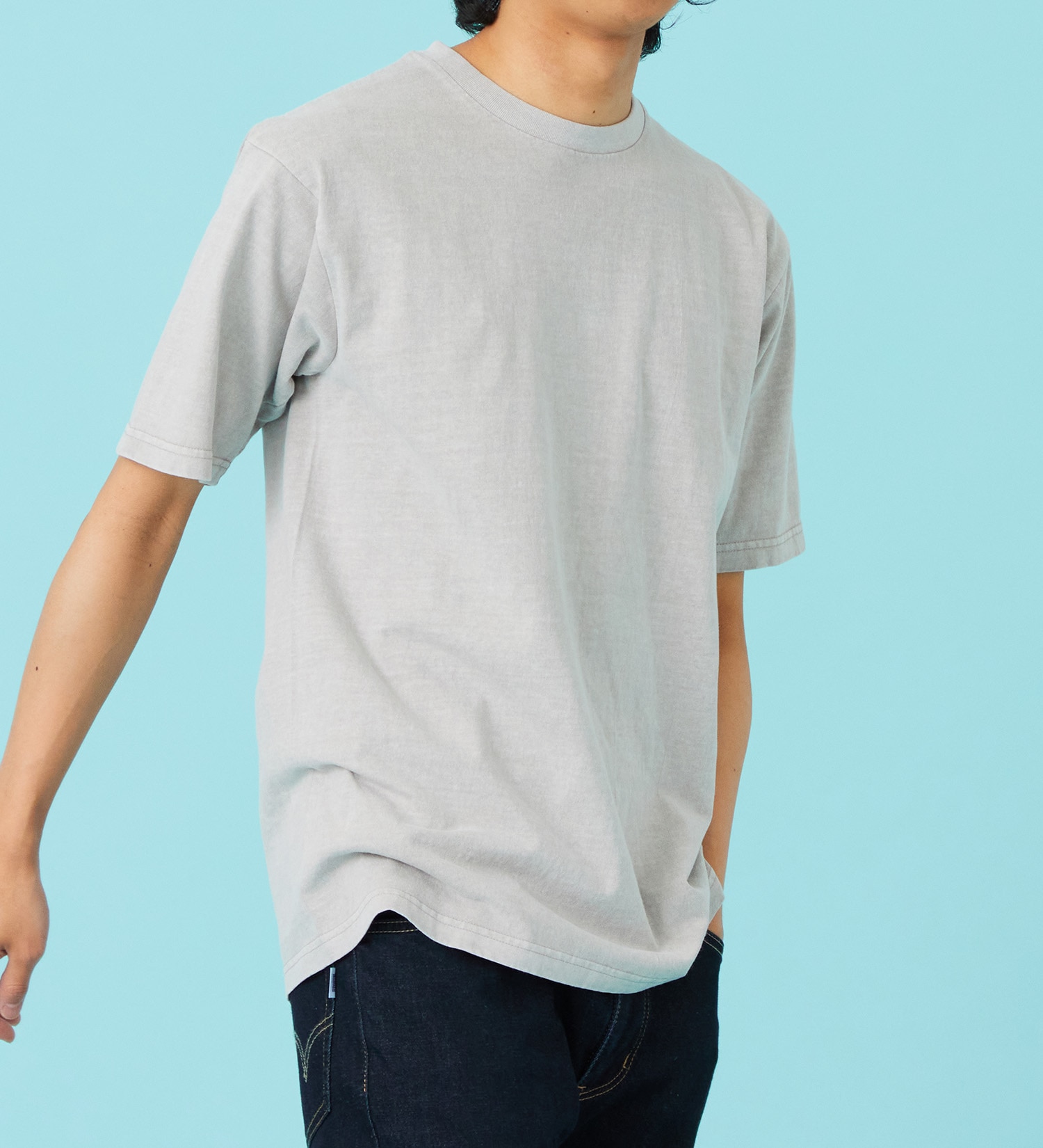 EDWIN(エドウイン)のピグメント 半袖Tシャツ【アウトレット店舗・WEB限定商品】|トップス/Tシャツ/カットソー/メンズ|ライトグレー