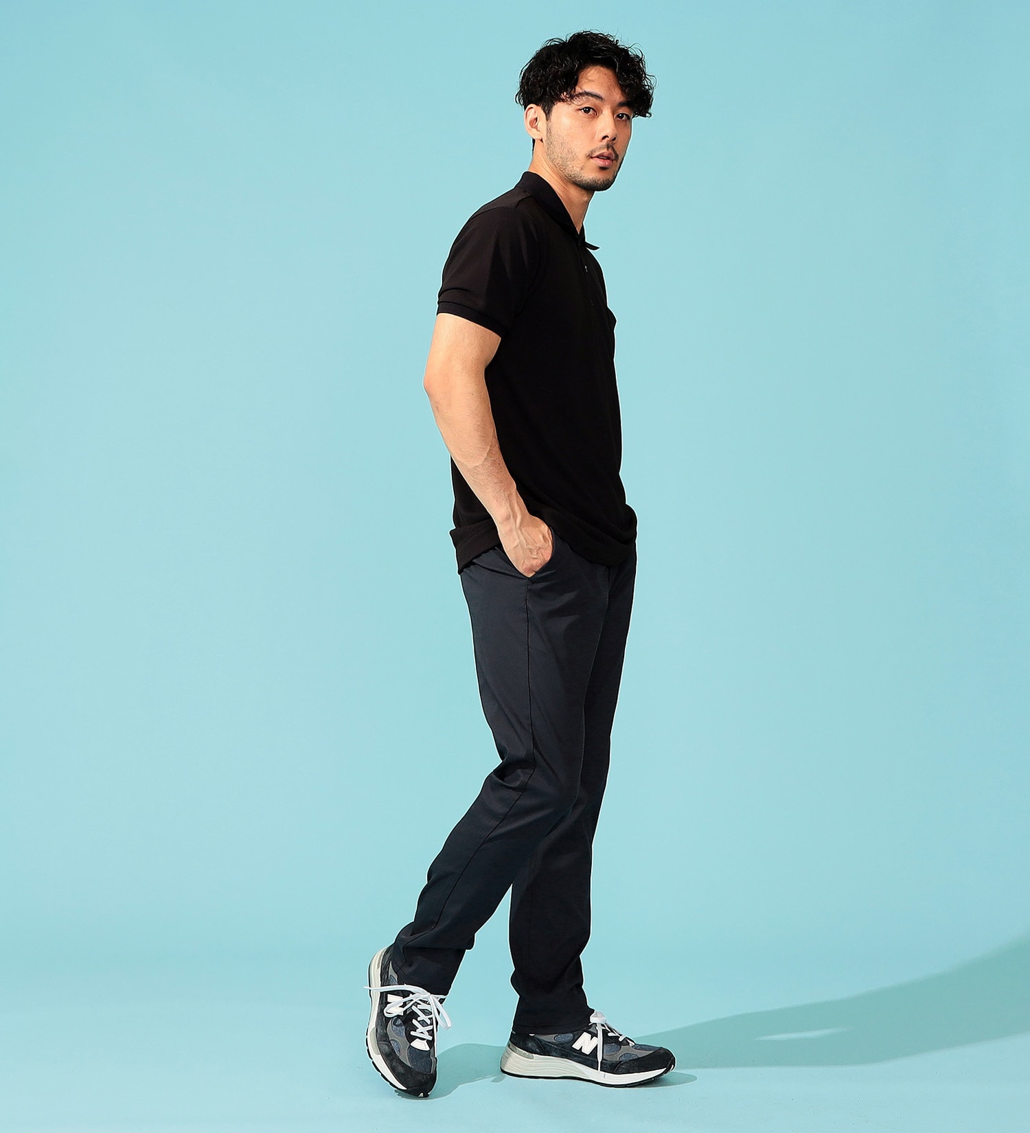 EDWIN(エドウイン)の【TIME SALE】【涼】ジャージーズ COOL チノパンツ ドビー織 【梅雨対策/ドライタッチ/吸汗速乾】|パンツ/パンツ/メンズ|ネイビー