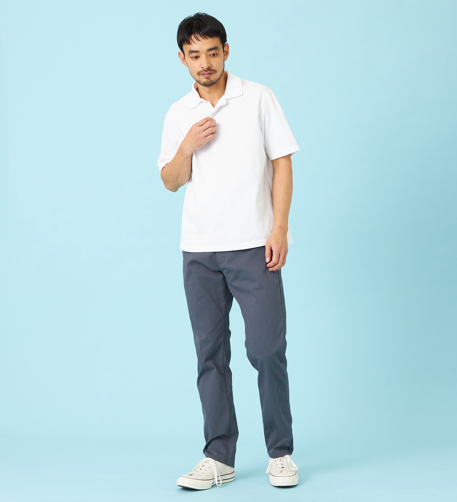 EDWIN(エドウイン)の【予約P】【涼】ジャージーズ COOL ストレート チノパンツ ストレッチ 接触冷感 速乾|パンツ/パンツ/メンズ|チャコールグレー