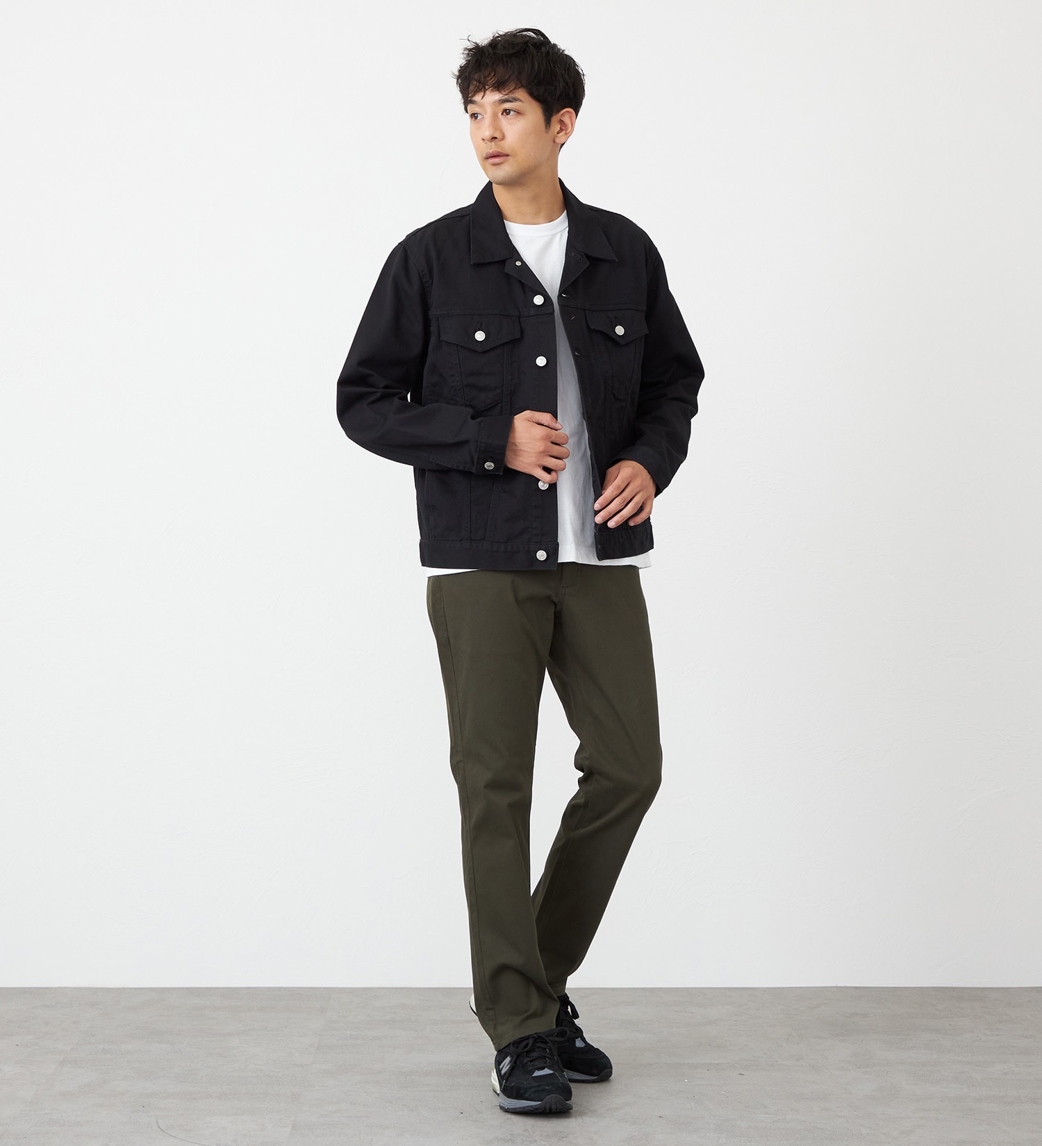 EDWIN(エドウイン)の【試着対象】【裾上げ無料】ジャージーズ チノ ストレート ニット素材|パンツ/チノパンツ/メンズ|オリーブ