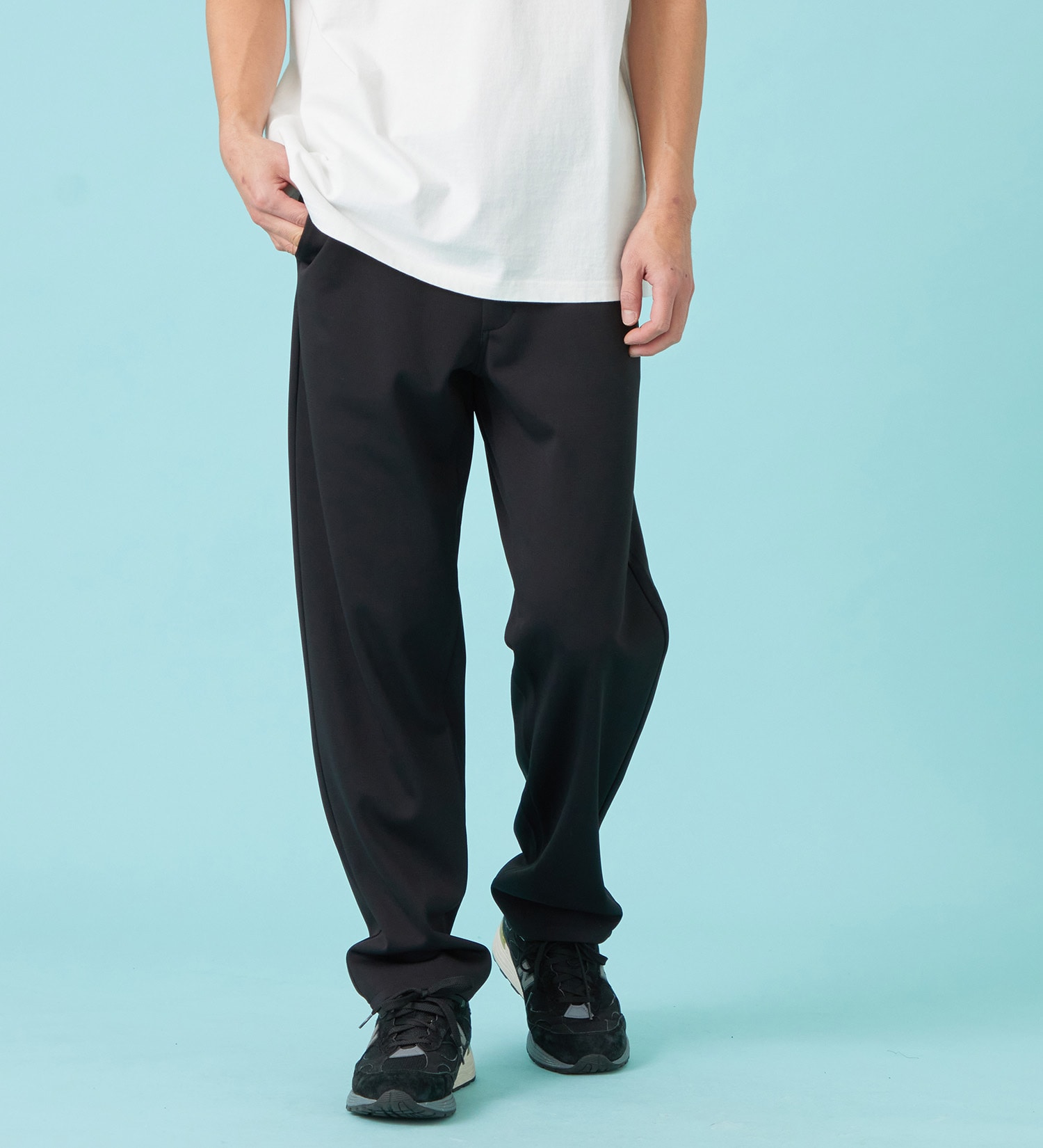 EDWIN(エドウイン)の【予約P】【涼】ジャージーズ COOL ルーズ チノパンツ ストレッチ ドライタッチ|パンツ/チノパンツ/メンズ|ブラック