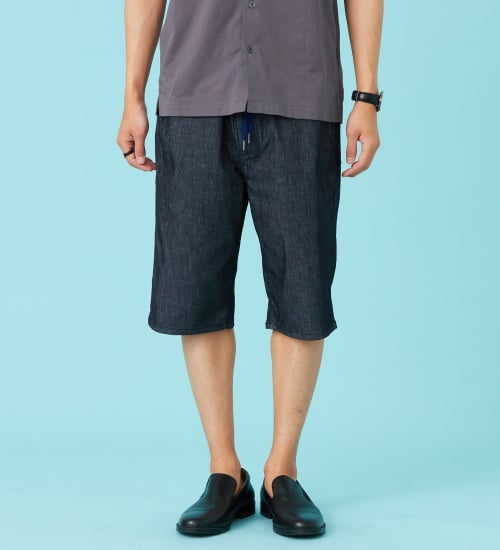 【GW SALE】【涼】ジャージーズ COOL デニムショートパンツ ストレッチ 麻 ドライタッチ