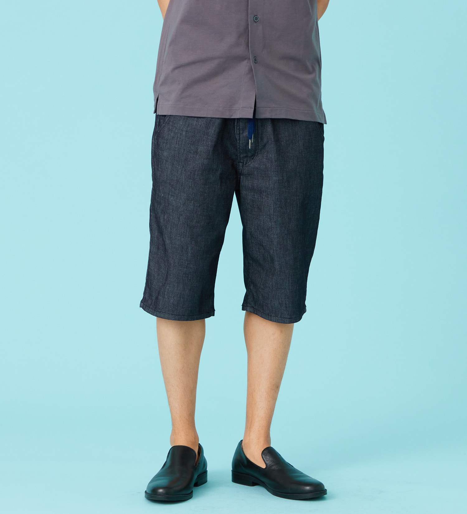 EDWIN(エドウイン)の【GW SALE】【涼】ジャージーズ COOL デニムショートパンツ ストレッチ 麻 ドライタッチ|パンツ/パンツ/メンズ|ネイビー