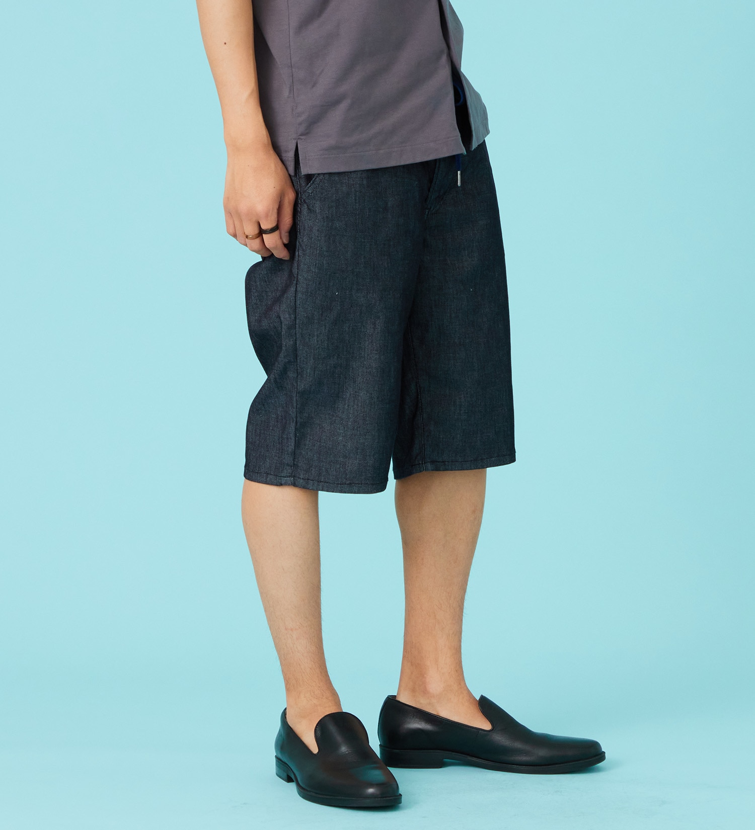 EDWIN(エドウイン)の【GW SALE】【涼】ジャージーズ COOL デニムショートパンツ ストレッチ 麻 ドライタッチ|パンツ/パンツ/メンズ|ネイビー