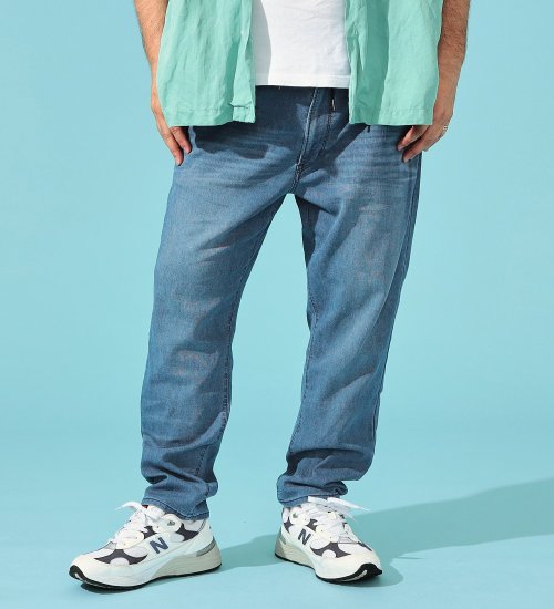 EDWIN(エドウイン)の【おまとめ割対象】【試着対象】【大きいサイズ】【涼】ジャージーズ COOL イージーテーパードパンツ ドビー織|パンツ/パンツ/メンズ|淡色ブルー