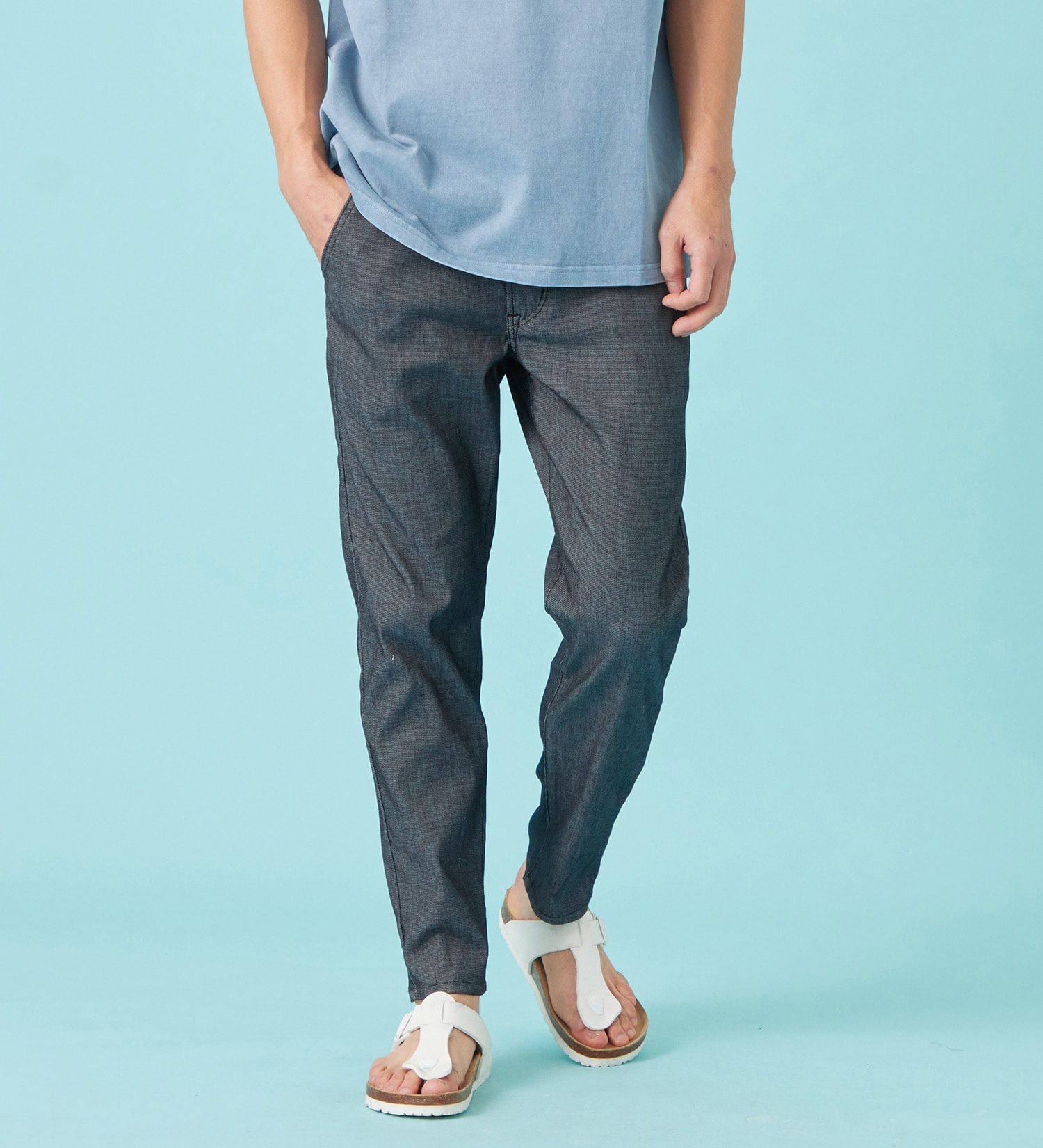 EDWIN(エドウイン)の【予約P】【大きいサイズ】【涼】ジャージーズ COOL テーパード デニムイージーパンツ ストレッチ ドライタッチ 速乾|パンツ/パンツ/メンズ|ネイビー