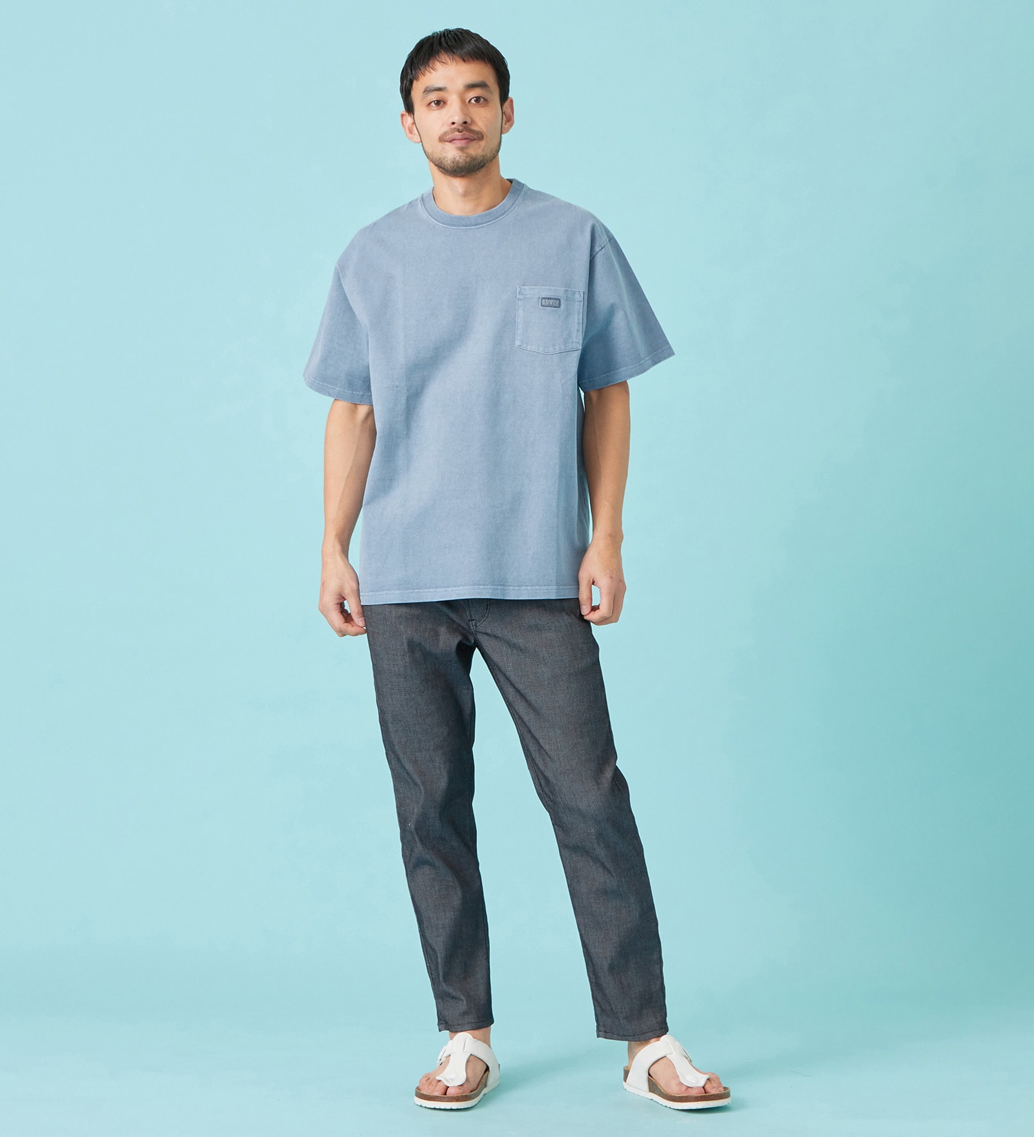 EDWIN(エドウイン)の【予約P】【大きいサイズ】【涼】ジャージーズ COOL テーパード デニムイージーパンツ ストレッチ ドライタッチ 速乾|パンツ/パンツ/メンズ|ネイビー