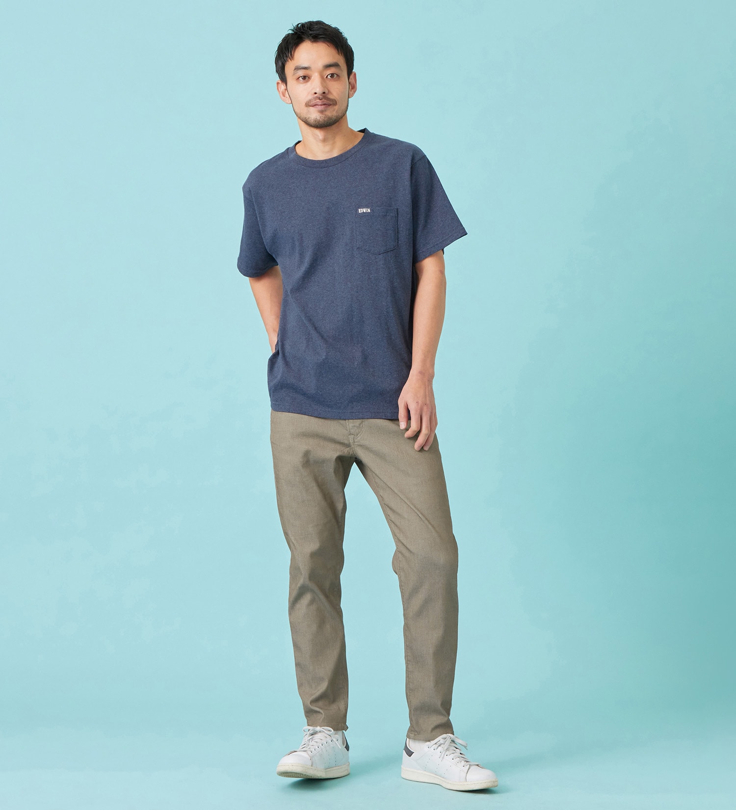 EDWIN(エドウイン)の【予約P】【大きいサイズ】【涼】ジャージーズ COOL テーパード デニムイージーパンツ ストレッチ ドライタッチ 速乾|パンツ/パンツ/メンズ|ブラウン