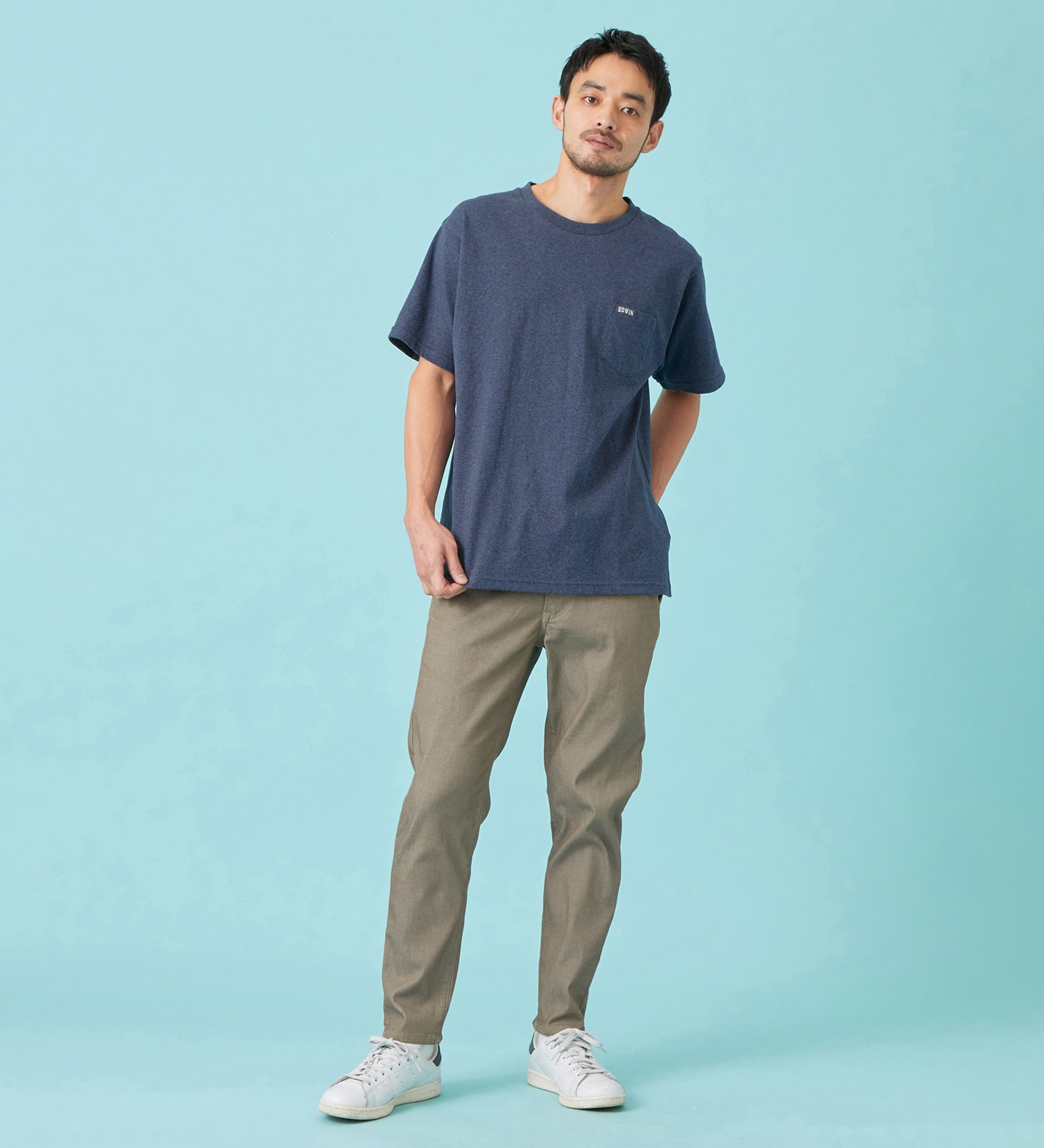 EDWIN(エドウイン)の【予約P】【大きいサイズ】【涼】ジャージーズ COOL テーパード デニムイージーパンツ ストレッチ ドライタッチ 速乾|パンツ/パンツ/メンズ|ブラウン