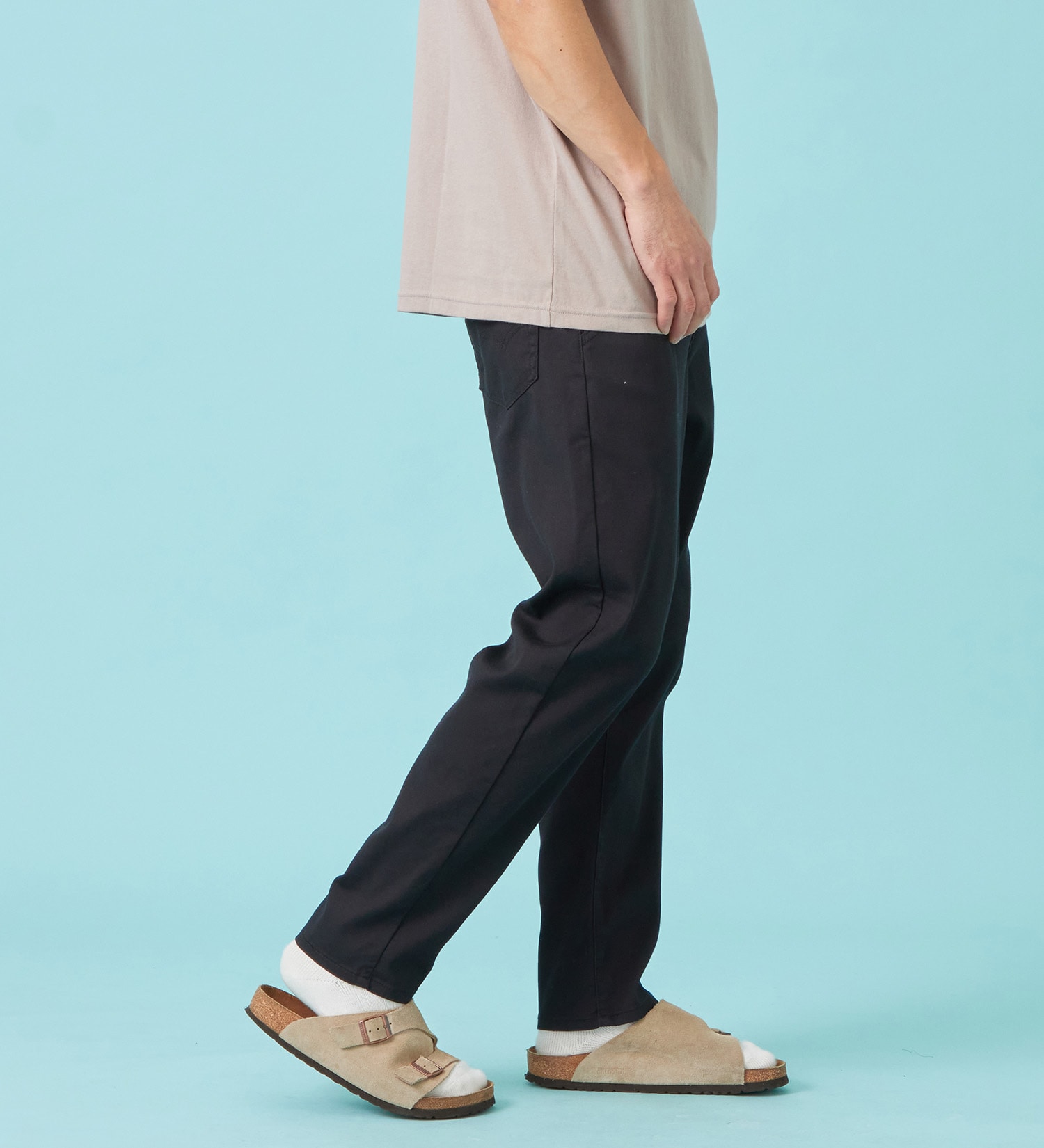 EDWIN(エドウイン)の【予約P】【大きいサイズ】【涼】ジャージーズ COOL テーパード デニムイージーパンツ ストレッチ ドライタッチ 速乾|パンツ/パンツ/メンズ|ブラック