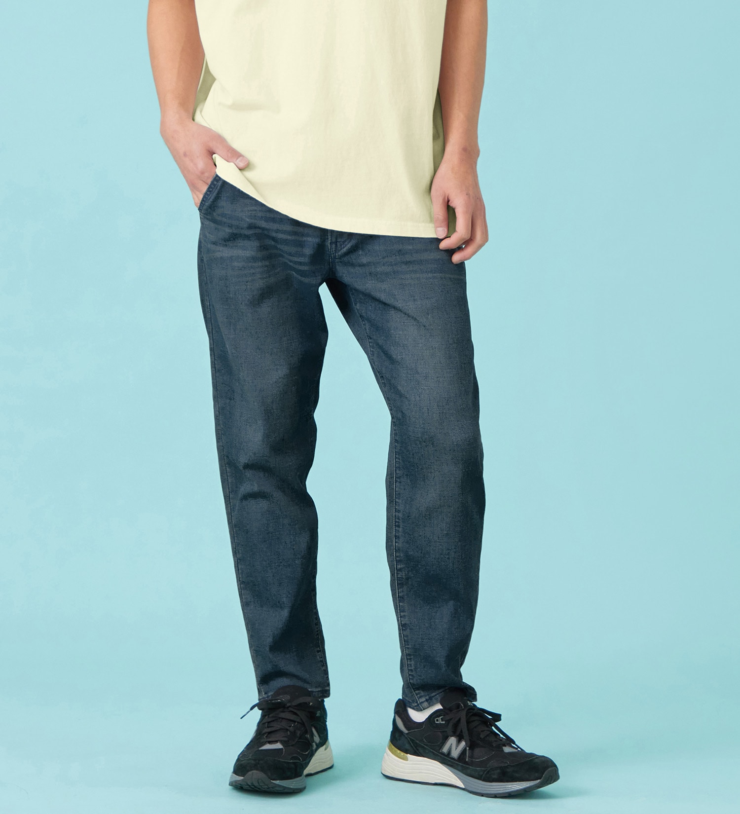 EDWIN(エドウイン)の【予約P】【大きいサイズ】【涼】ジャージーズ COOL テーパード デニムイージーパンツ ストレッチ ドライタッチ 速乾|パンツ/パンツ/メンズ|濃色ブルー