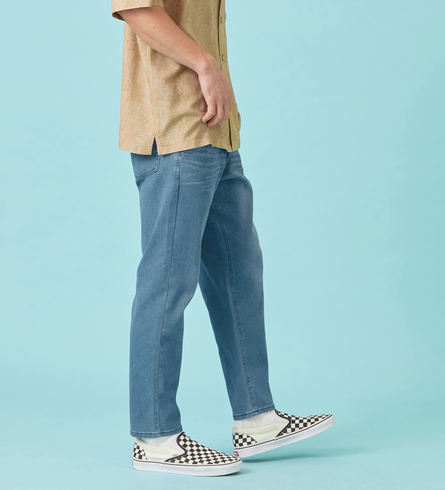 EDWIN(エドウイン)の【予約P】【大きいサイズ】【涼】ジャージーズ COOL テーパード デニムイージーパンツ ストレッチ ドライタッチ 速乾|パンツ/パンツ/メンズ|淡色ブルー