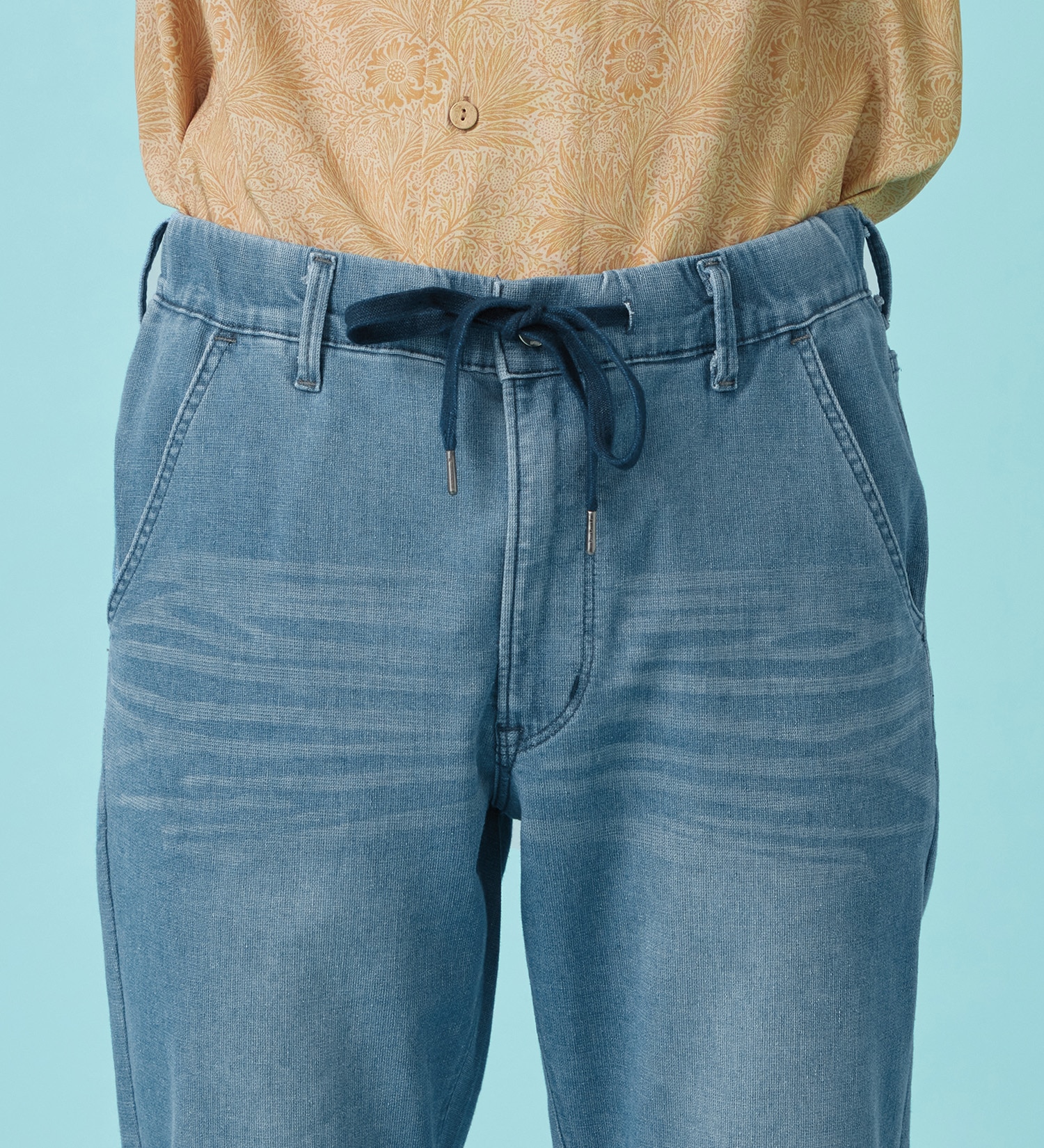 EDWIN(エドウイン)の【予約P】【大きいサイズ】【涼】ジャージーズ COOL テーパード デニムイージーパンツ ストレッチ ドライタッチ 速乾|パンツ/パンツ/メンズ|淡色ブルー