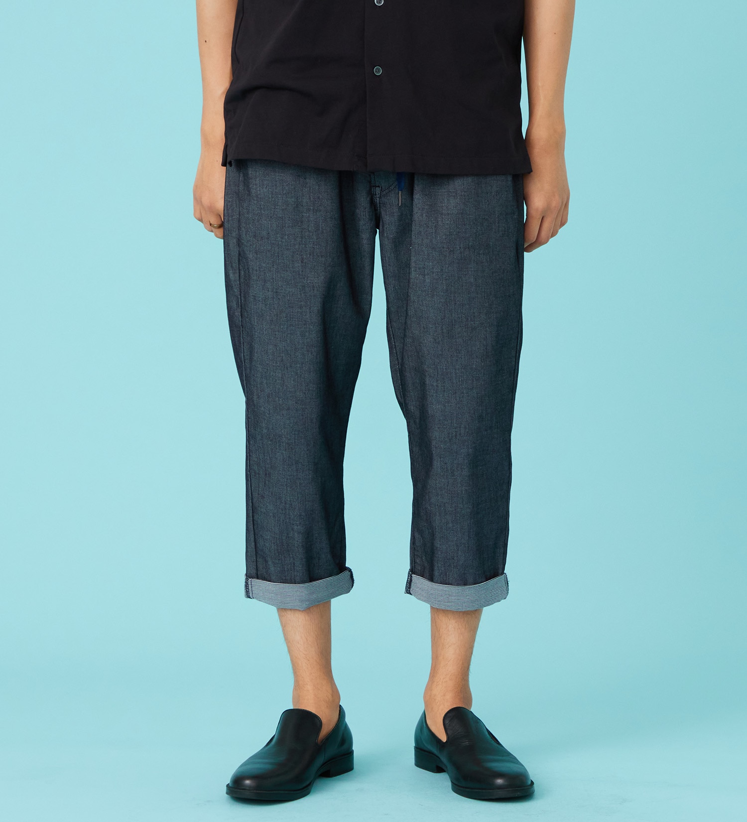 EDWIN(エドウイン)の【GW SALE】【涼】ジャージーズ COOL クロップドイージーパンツ ストレッチ 麻 ドライタッチ|パンツ/パンツ/メンズ|ネイビー