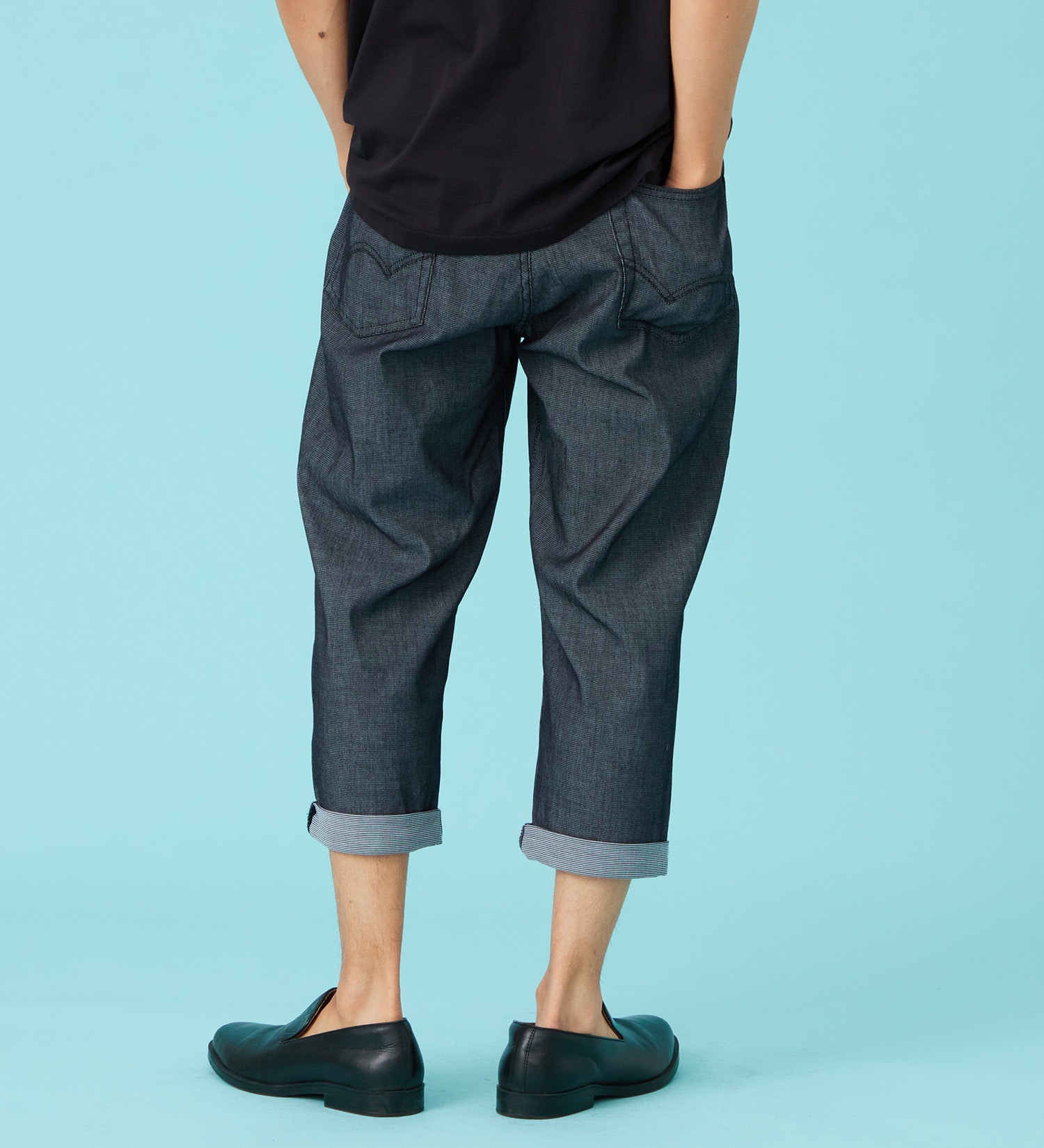 EDWIN(エドウイン)の【GW SALE】【涼】ジャージーズ COOL クロップドイージーパンツ ストレッチ 麻 ドライタッチ|パンツ/パンツ/メンズ|ネイビー
