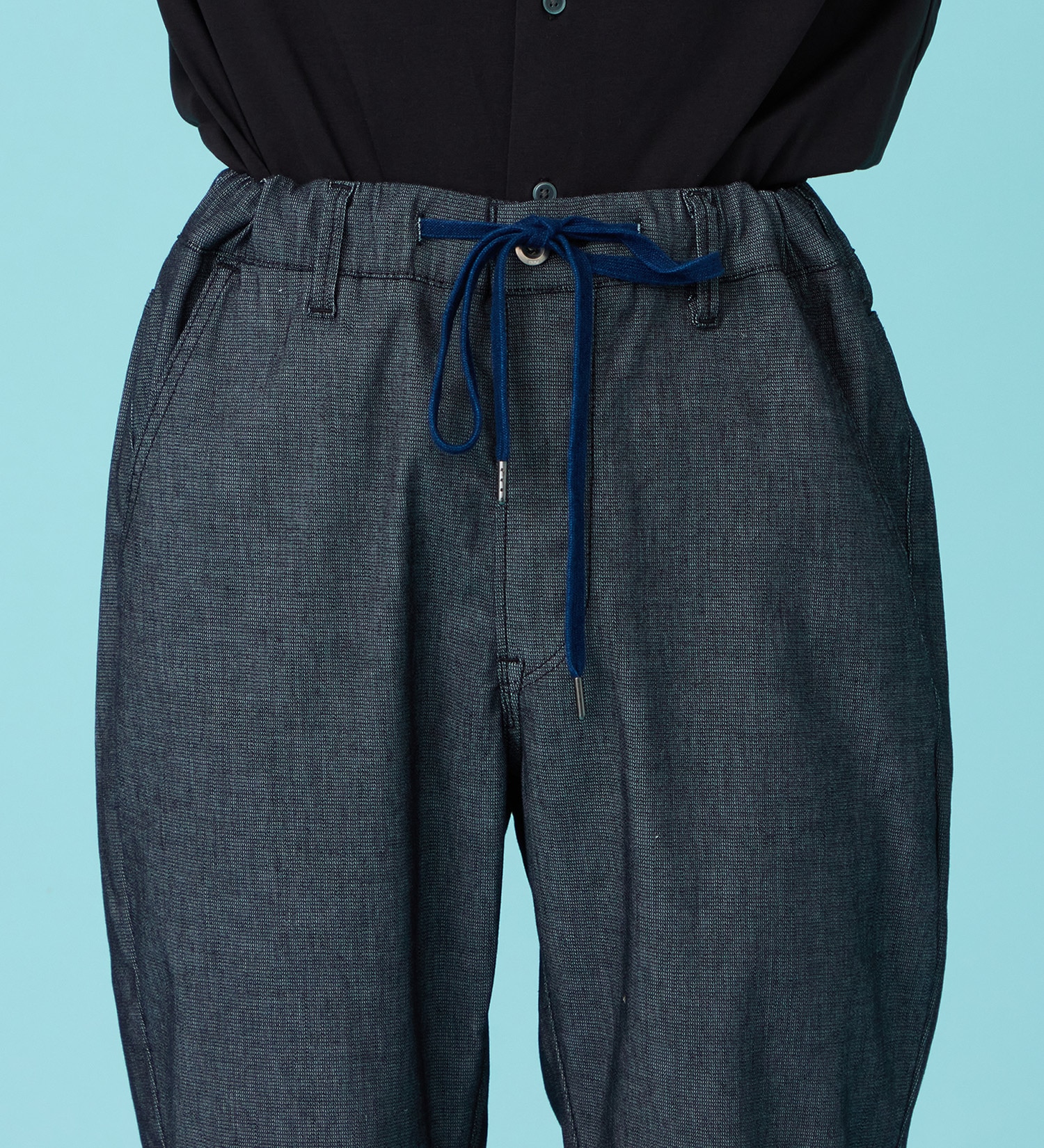 EDWIN(エドウイン)の【GW SALE】【涼】ジャージーズ COOL クロップドイージーパンツ ストレッチ 麻 ドライタッチ|パンツ/パンツ/メンズ|ネイビー