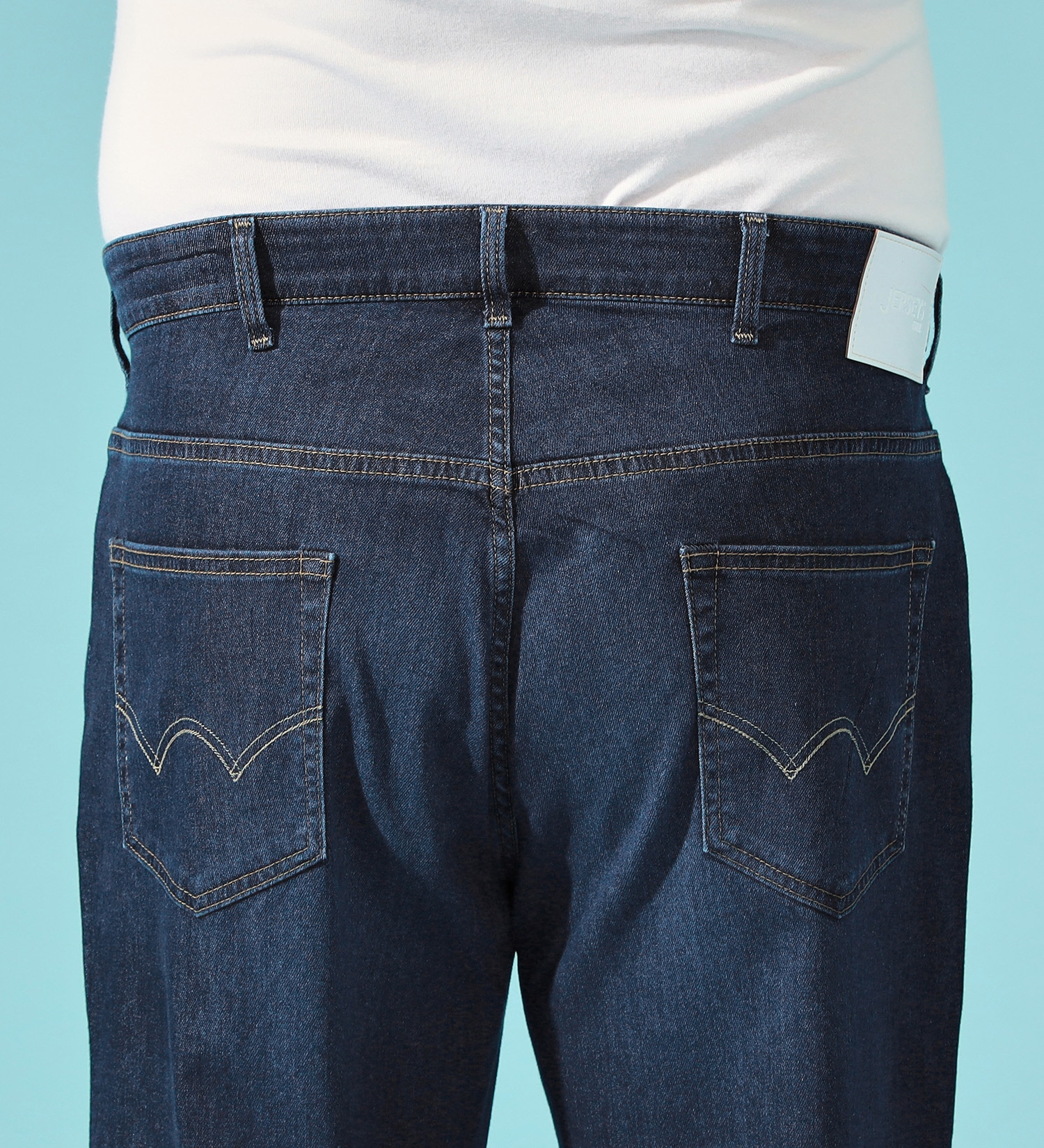 EDWIN(エドウイン)の【FINAL SALE】【大きいサイズ】【涼】ジャージーズ COOL レギュラーストレートパンツ 麻 【ドライタッチ/吸汗速乾】|パンツ/パンツ/メンズ|濃色ブルー
