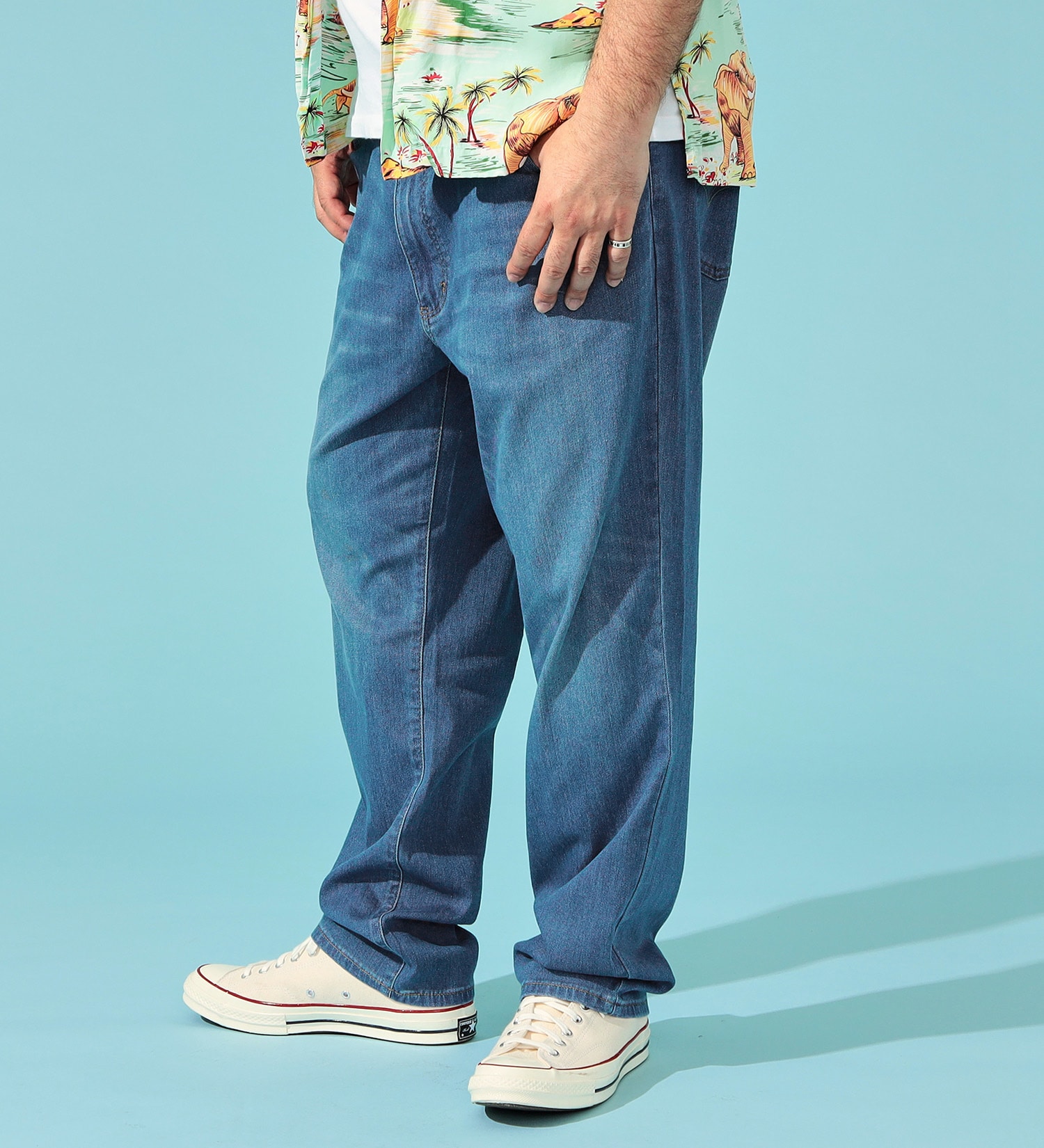 EDWIN(エドウイン)の【FINAL SALE】【大きいサイズ】【涼】ジャージーズ COOL レギュラーストレートパンツ 麻 【ドライタッチ/吸汗速乾】|パンツ/パンツ/メンズ|淡色ブルー