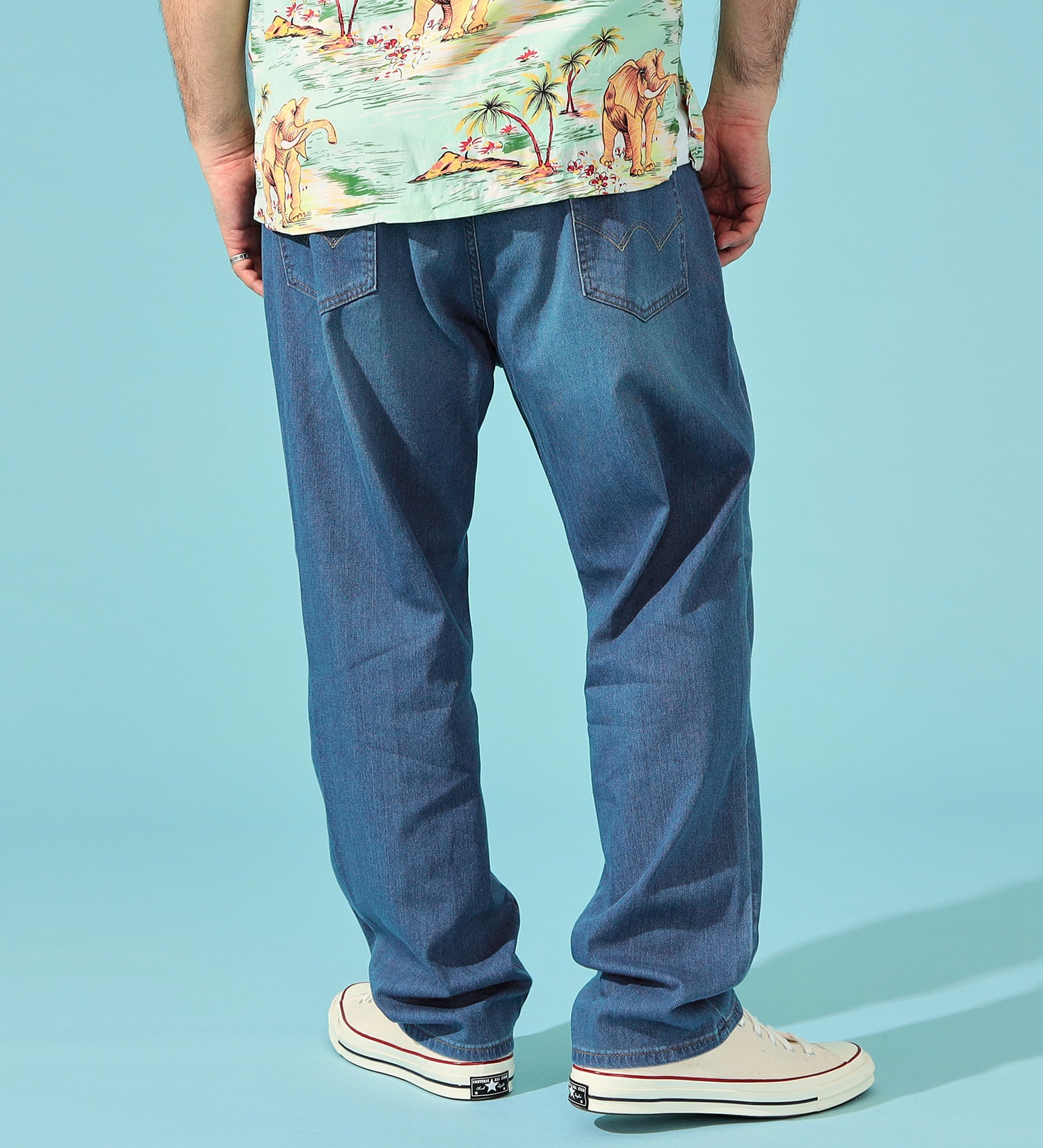 EDWIN(エドウイン)の【FINAL SALE】【大きいサイズ】【涼】ジャージーズ COOL レギュラーストレートパンツ 麻 【ドライタッチ/吸汗速乾】|パンツ/パンツ/メンズ|淡色ブルー