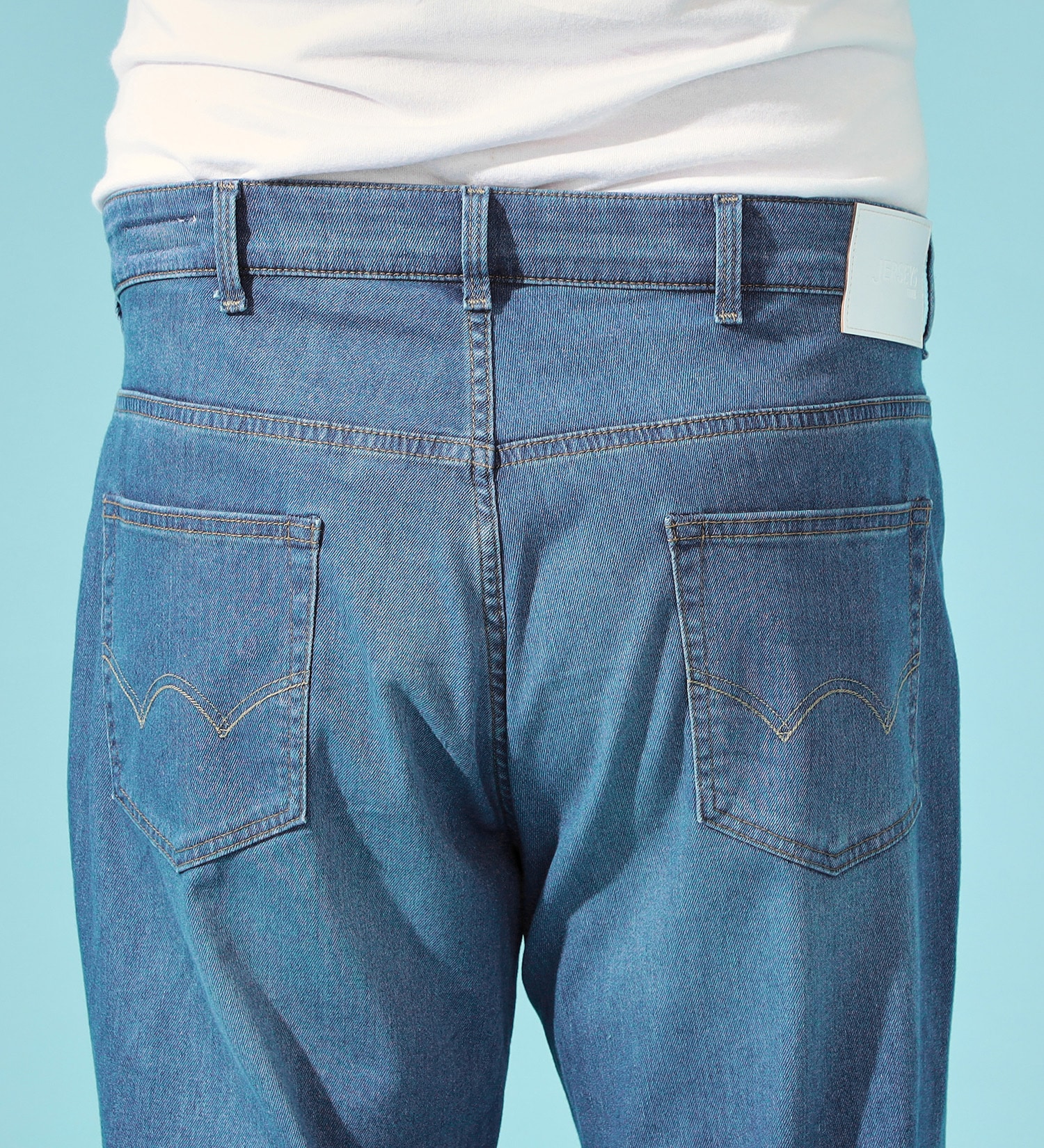 EDWIN(エドウイン)の【FINAL SALE】【大きいサイズ】【涼】ジャージーズ COOL レギュラーストレートパンツ 麻 【ドライタッチ/吸汗速乾】|パンツ/パンツ/メンズ|淡色ブルー