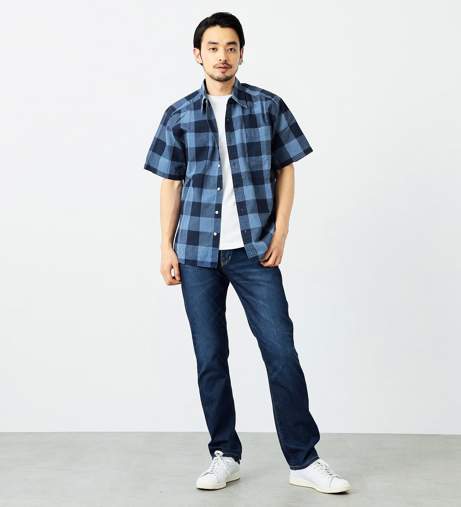 EDWIN(エドウイン)の【サマーセール】ジャージーズ COOL レギュラーストレートパンツ(MOTION DENIM)|パンツ/デニムパンツ/メンズ|濃色ブルー