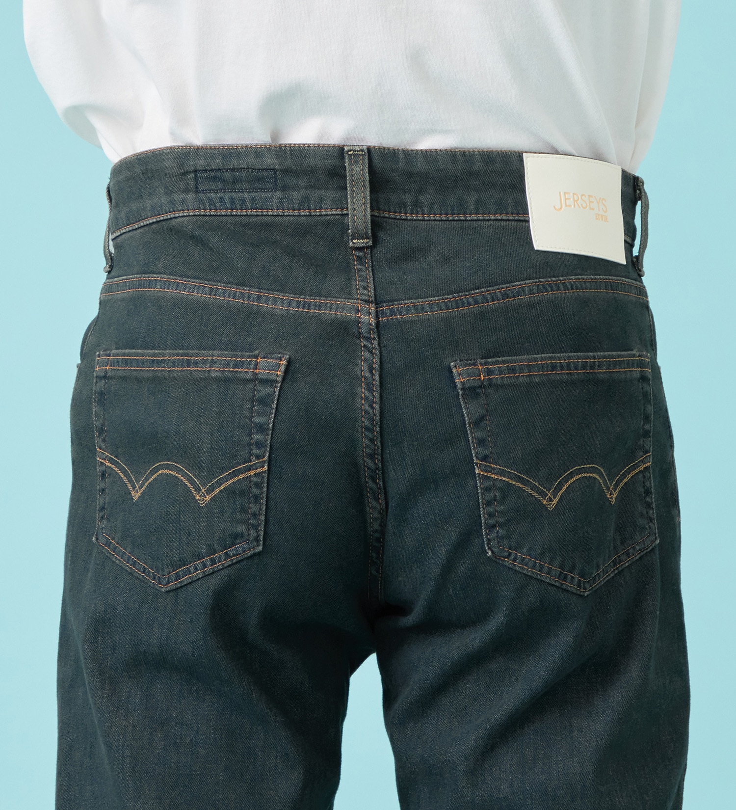 EDWIN(エドウイン)の【予約P】【大きいサイズ】【涼】ジャージーズ COOL ストレート ジーンズ デニムパンツ ストレッチ 麻 ドライタッチ|パンツ/デニム / ジーンズパンツ/メンズ|中色ブルー