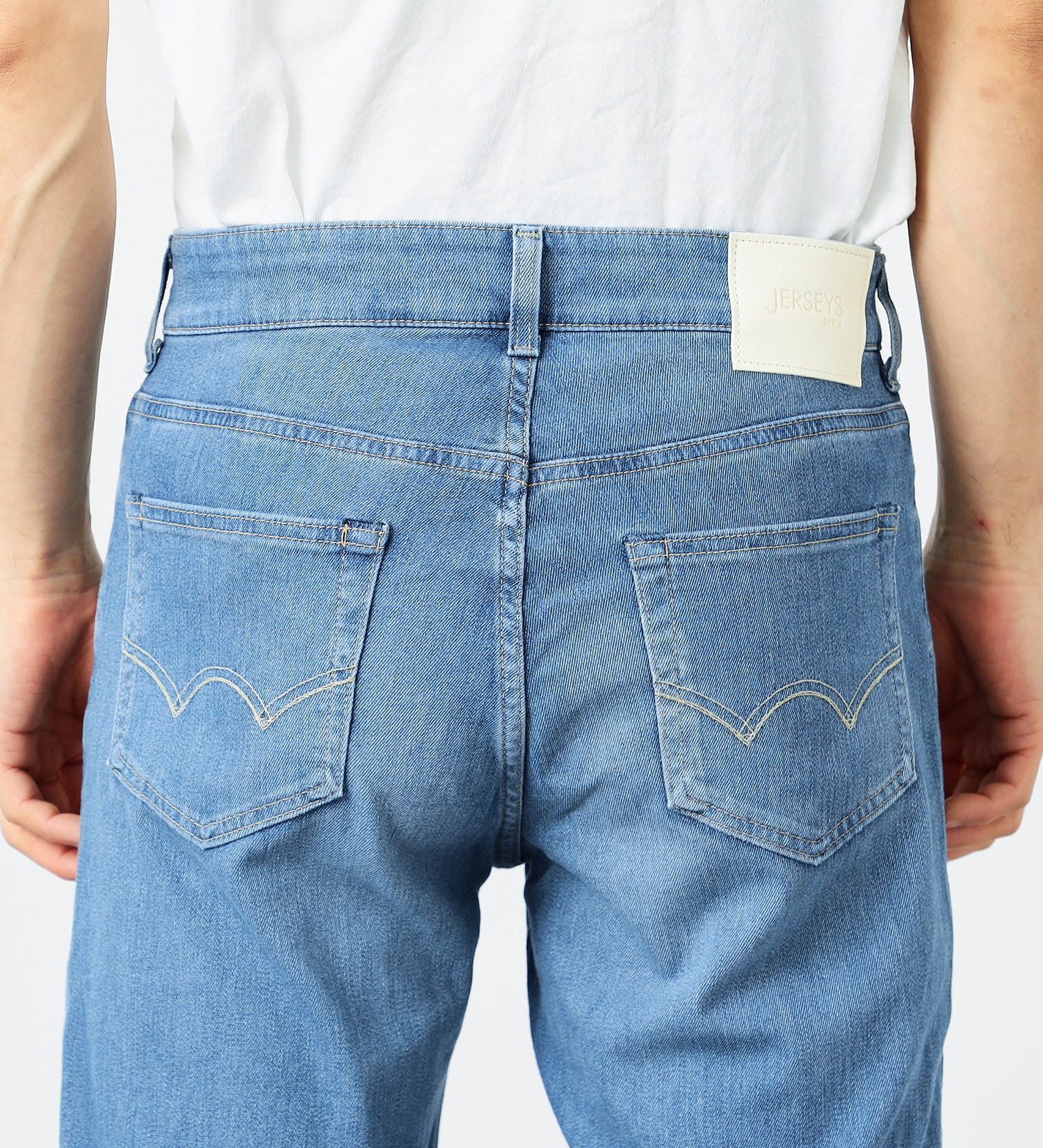 EDWIN(エドウイン)の【サマーセール】ジャージーズ COOL レギュラーストレートパンツ(MOTION DENIM)|パンツ/デニムパンツ/メンズ|中色ブルー