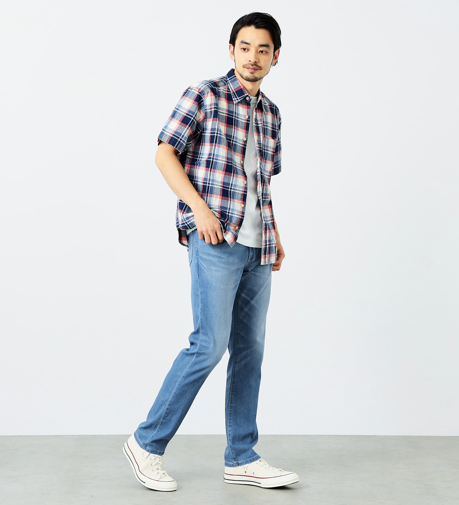 EDWIN(エドウイン)の【サマーセール】ジャージーズ COOL レギュラーストレートパンツ(MOTION DENIM)|パンツ/デニムパンツ/メンズ|中色ブルー