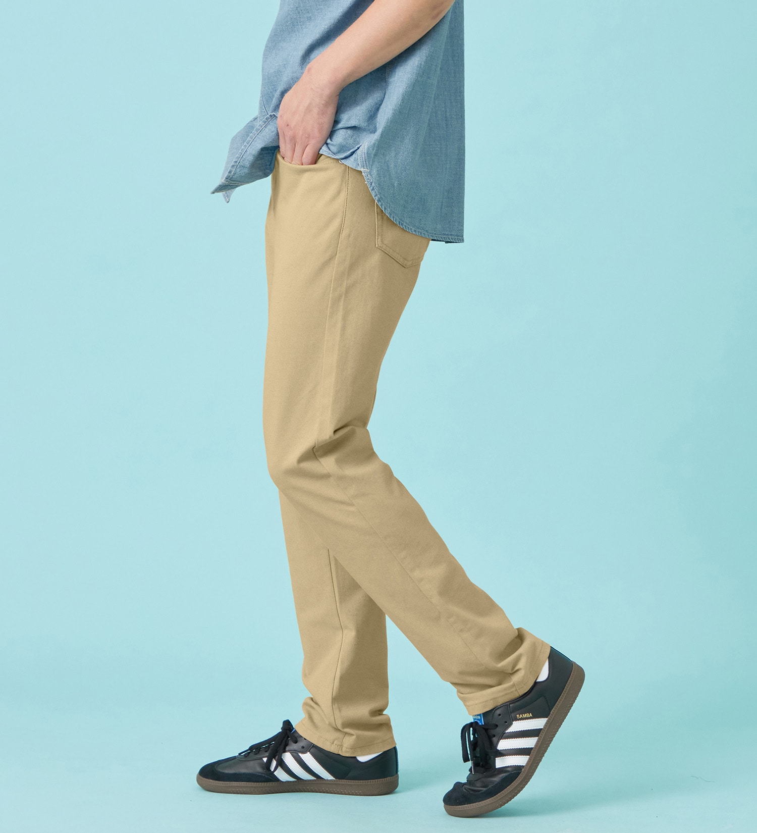 EDWIN(エドウイン)の【予約P】【涼】ジャージーズ COOL ストレート ジーンズ デニムパンツ ストレッチ ドライタッチ|パンツ/デニム / ジーンズパンツ/メンズ|ベージュ