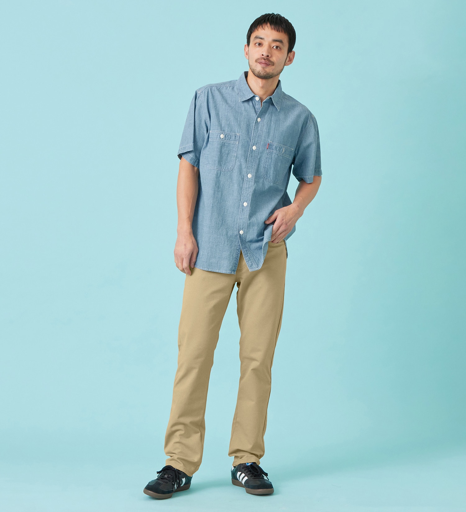 EDWIN(エドウイン)の【予約P】【涼】ジャージーズ COOL ストレート ジーンズ デニムパンツ ストレッチ ドライタッチ|パンツ/デニム / ジーンズパンツ/メンズ|ベージュ