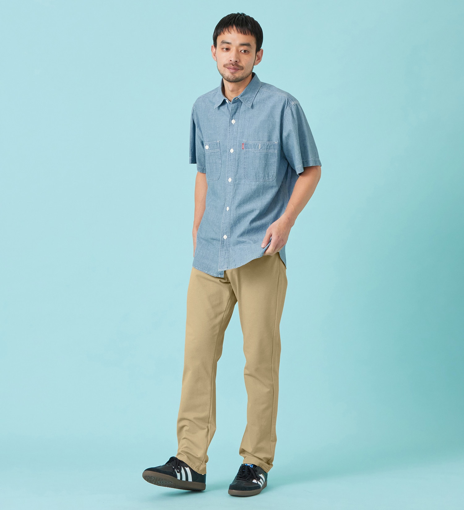 EDWIN(エドウイン)の【予約P】【涼】ジャージーズ COOL ストレート ジーンズ デニムパンツ ストレッチ ドライタッチ|パンツ/デニム / ジーンズパンツ/メンズ|ベージュ