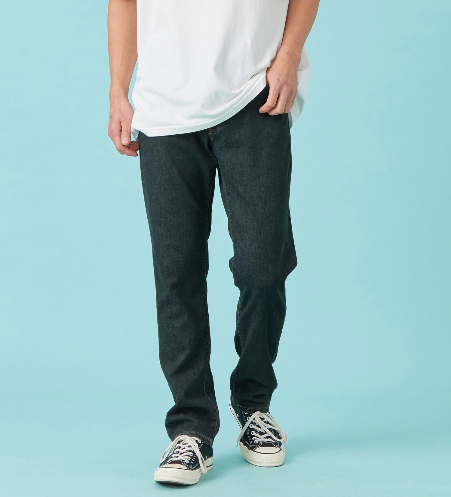 EDWIN(エドウイン)の【予約P】【涼】ジャージーズ COOL ストレート ジーンズ デニムパンツ ストレッチ ドライタッチ|パンツ/デニム / ジーンズパンツ/メンズ|中色ブルー