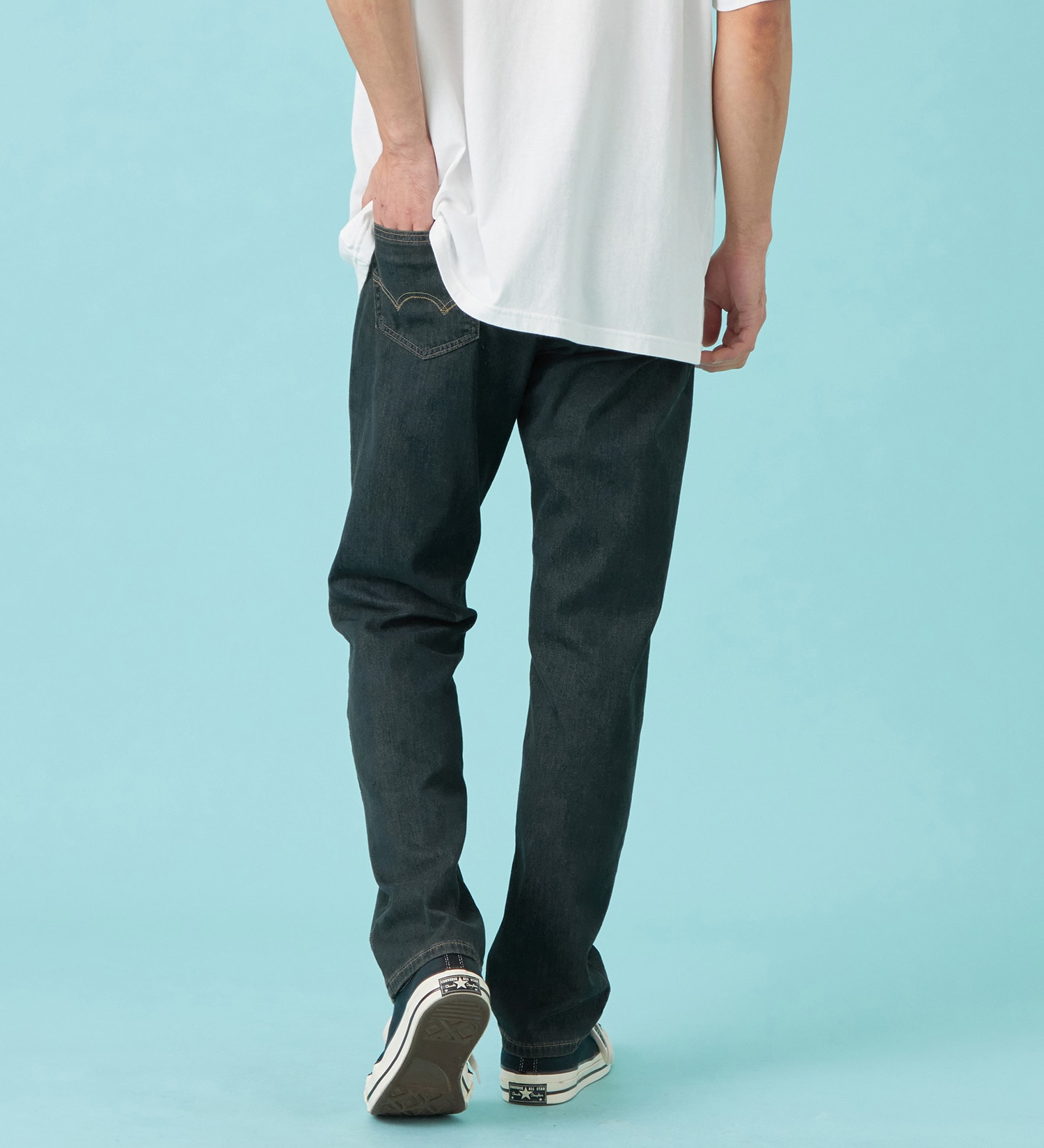 EDWIN(エドウイン)の【予約P】【涼】ジャージーズ COOL ストレート ジーンズ デニムパンツ ストレッチ ドライタッチ|パンツ/デニム / ジーンズパンツ/メンズ|中色ブルー