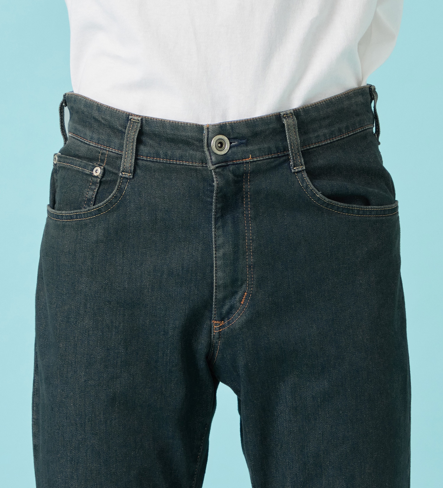 EDWIN(エドウイン)の【予約P】【涼】ジャージーズ COOL ストレート ジーンズ デニムパンツ ストレッチ ドライタッチ|パンツ/デニム / ジーンズパンツ/メンズ|中色ブルー