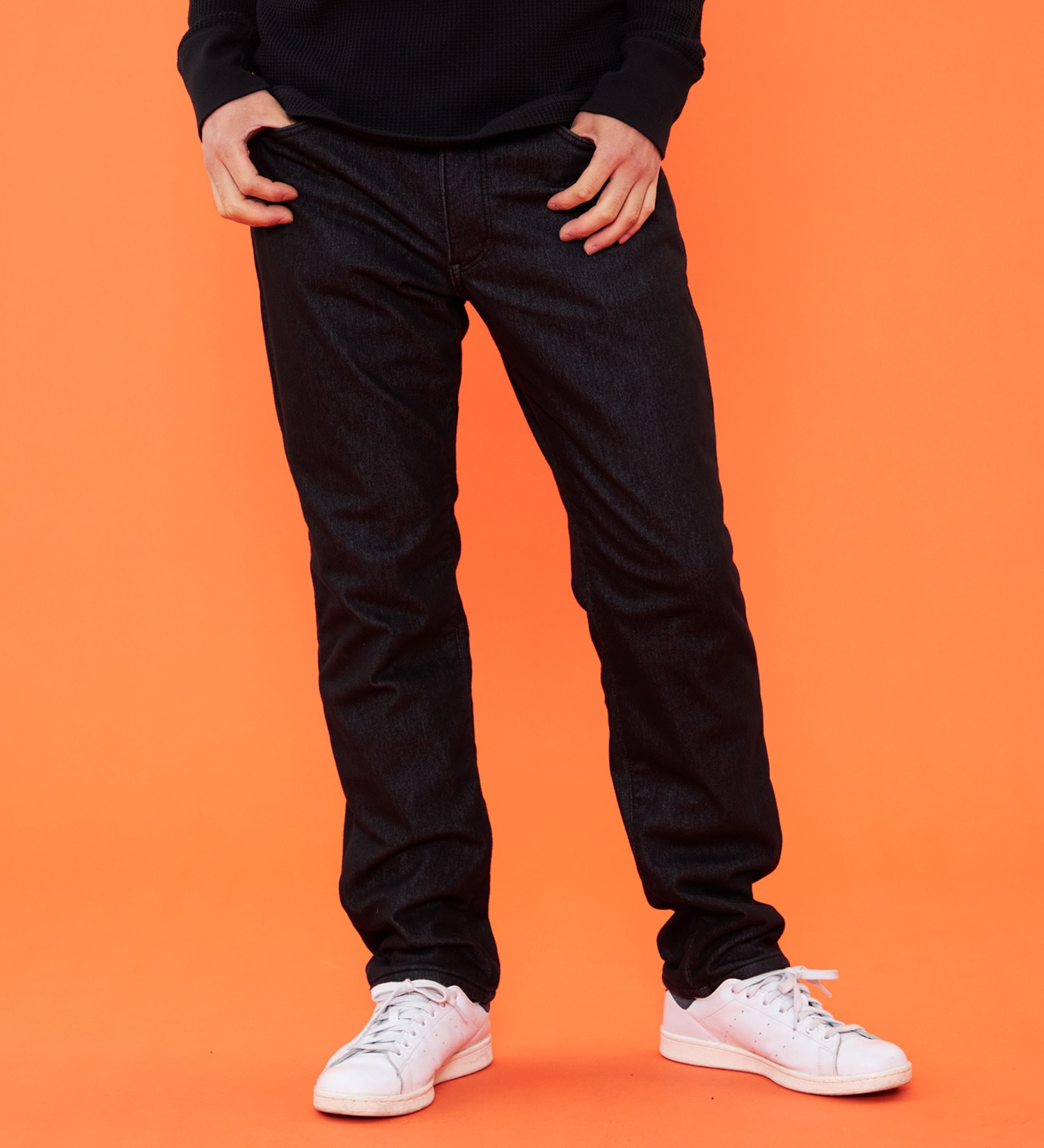 EDWIN(エドウイン)の【予約P】【冬用】WILD FIRE ジャージーズ DEAD AIR デニムパンツ ジーンズ 暖パンツ ストレッチ 裏起毛 防風【暖】|パンツ/パンツ/メンズ|ブラックデニム