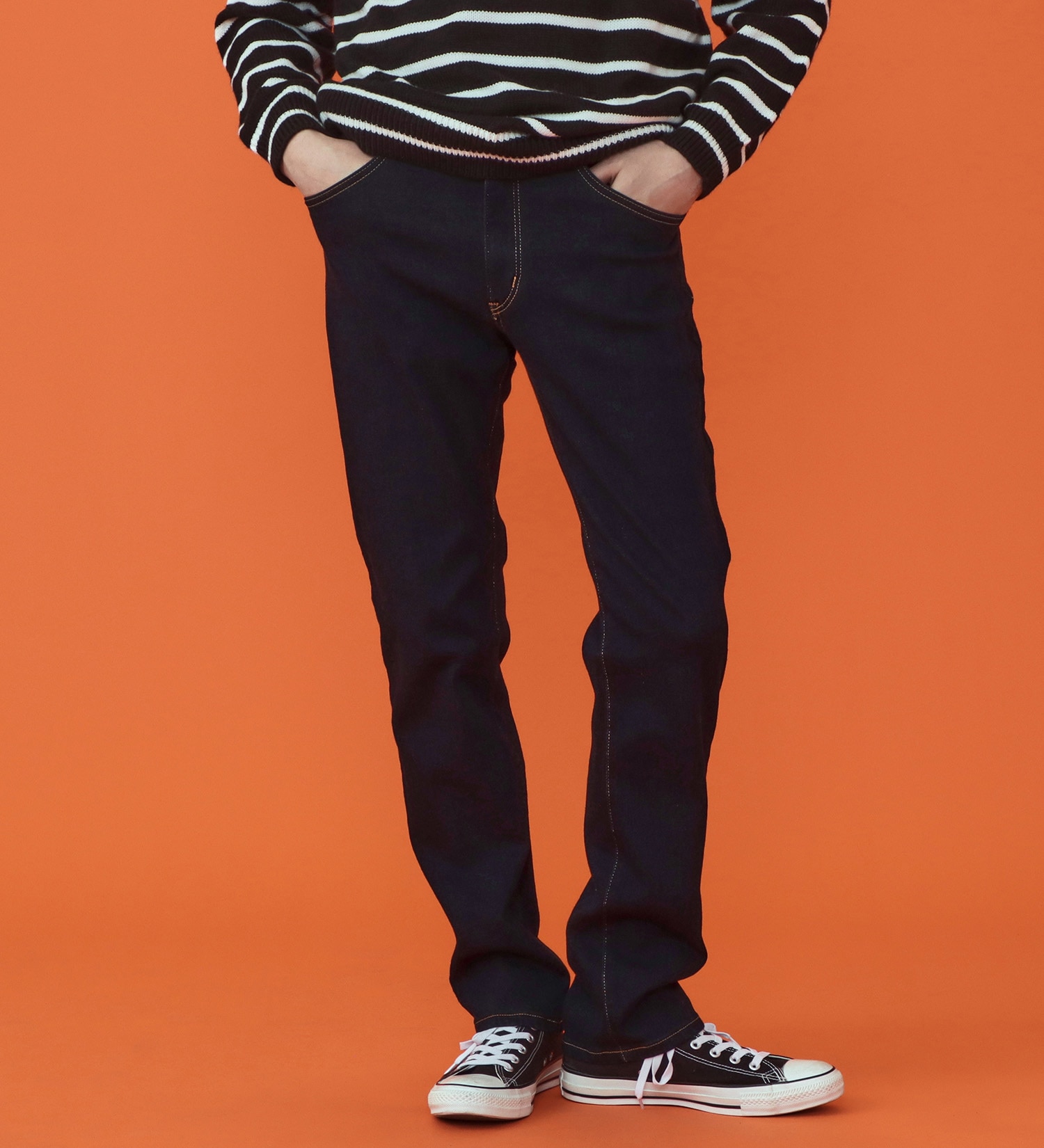 EDWIN(エドウイン)の【予約P】WILDFIRE ジャージーズレギュラーストレートデニムパンツ【暖/冬用】|パンツ/パンツ/メンズ|インディゴブルー