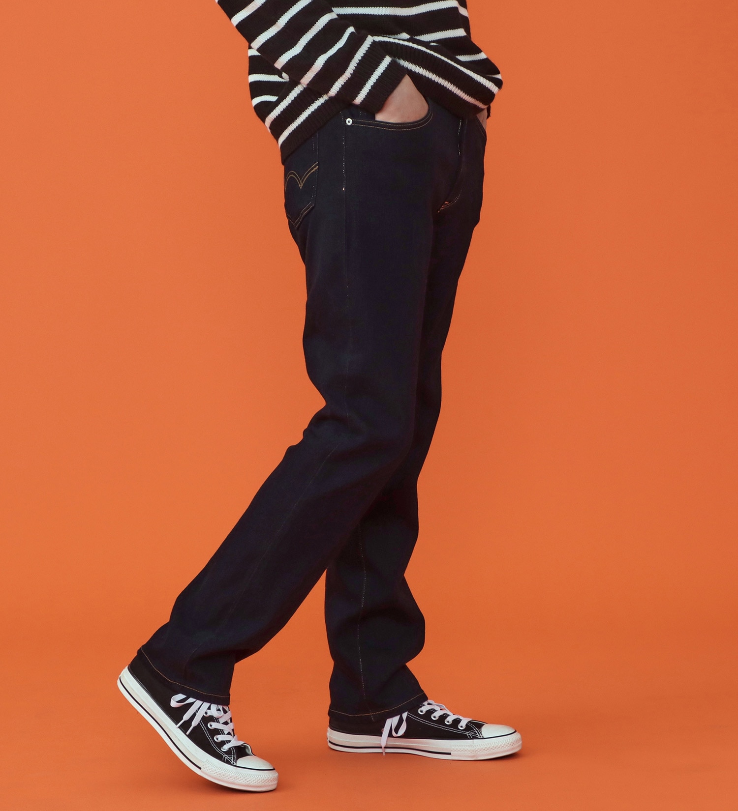EDWIN(エドウイン)の【予約P】WILDFIRE ジャージーズレギュラーストレートデニムパンツ【暖/冬用】|パンツ/パンツ/メンズ|インディゴブルー