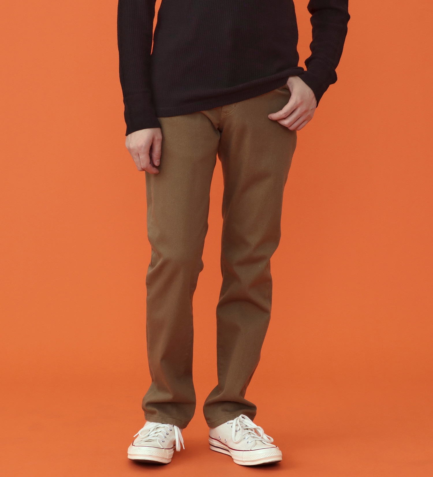 EDWIN(エドウイン)の【予約P】WILDFIRE ジャージーズレギュラーストレートデニムパンツ【暖/冬用】|パンツ/パンツ/メンズ|カーキ