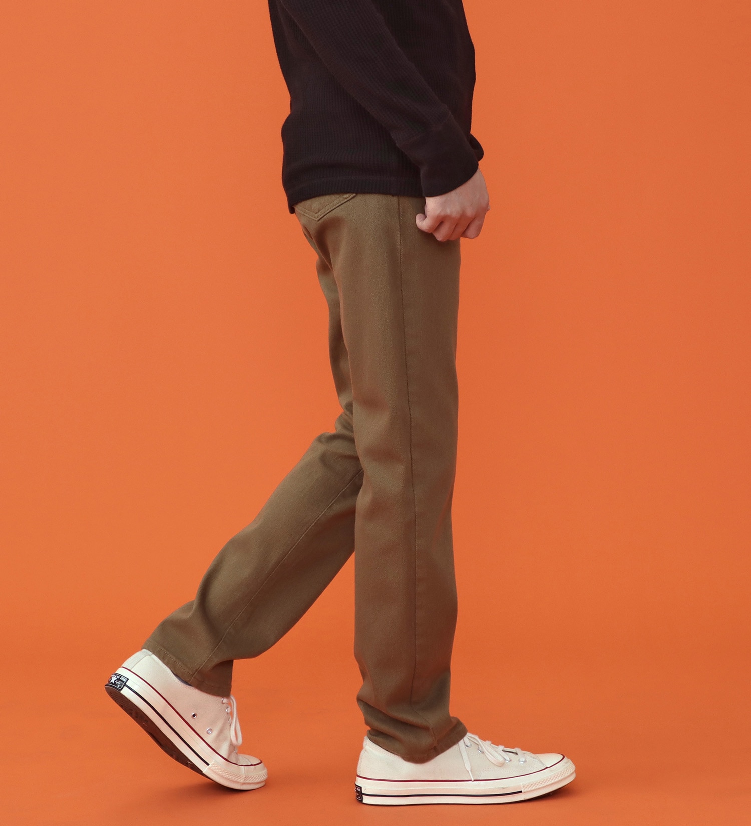 EDWIN(エドウイン)の【予約P】WILDFIRE ジャージーズレギュラーストレートデニムパンツ【暖/冬用】|パンツ/パンツ/メンズ|カーキ