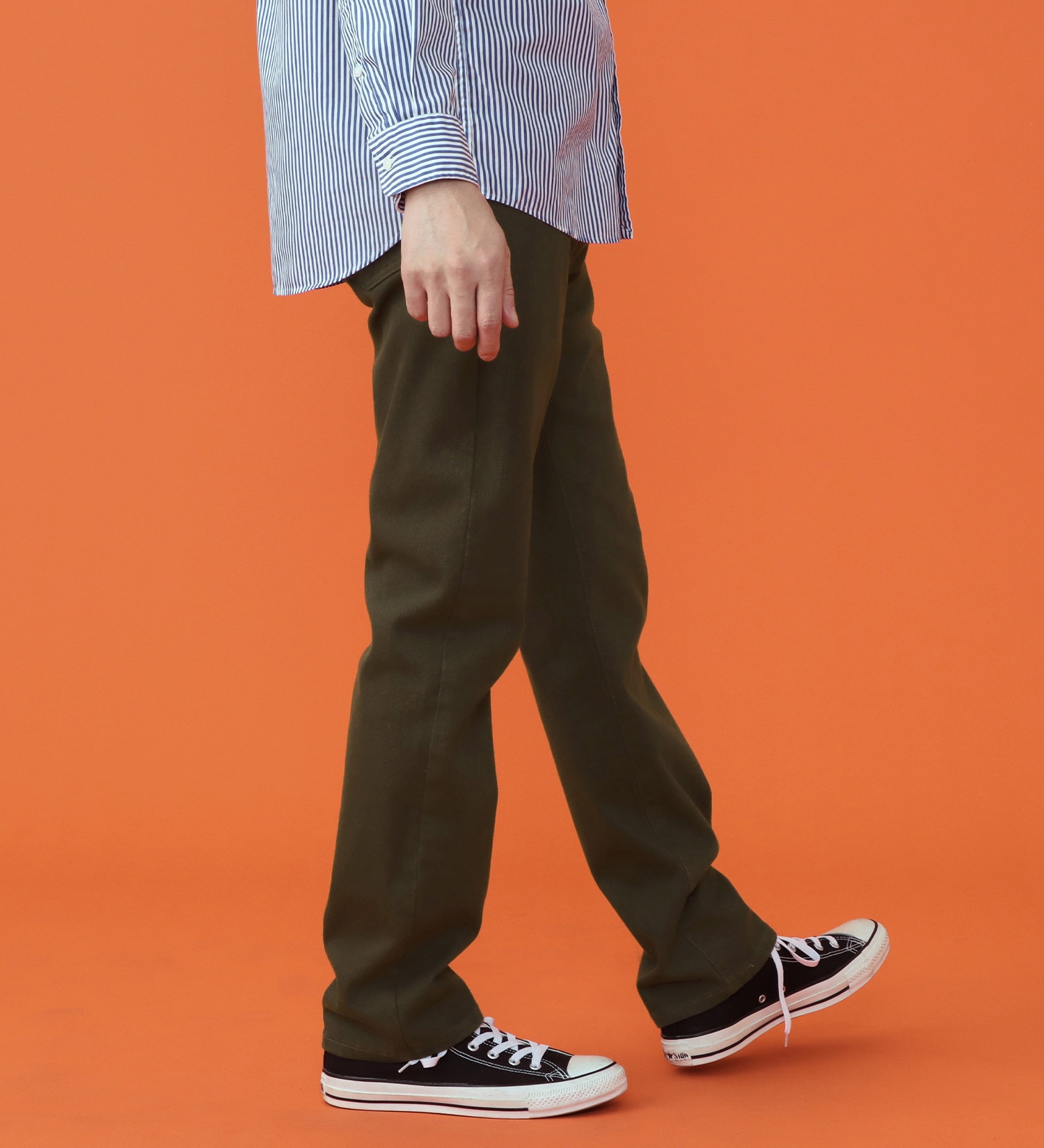 EDWIN(エドウイン)の【予約P】WILDFIRE ジャージーズレギュラーストレートデニムパンツ【暖/冬用】|パンツ/パンツ/メンズ|オリーブ