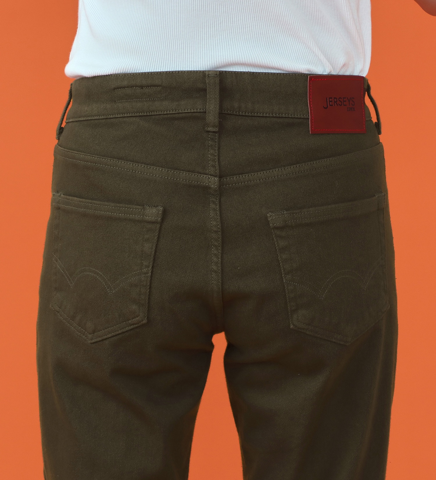 EDWIN(エドウイン)の【予約P】WILDFIRE ジャージーズレギュラーストレートデニムパンツ【暖/冬用】|パンツ/パンツ/メンズ|オリーブ