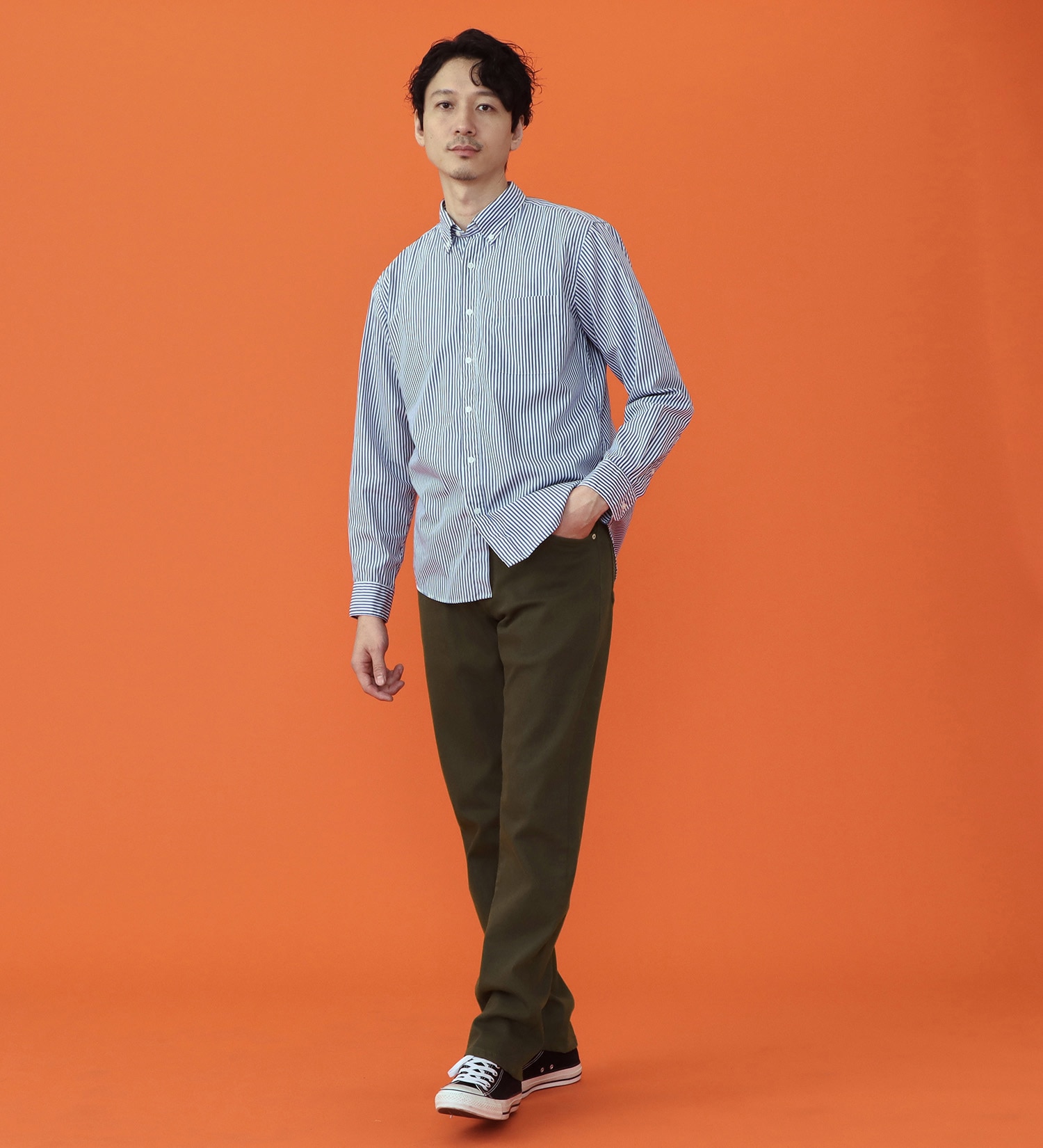 EDWIN(エドウイン)の【予約P】WILDFIRE ジャージーズレギュラーストレートデニムパンツ【暖/冬用】|パンツ/パンツ/メンズ|オリーブ
